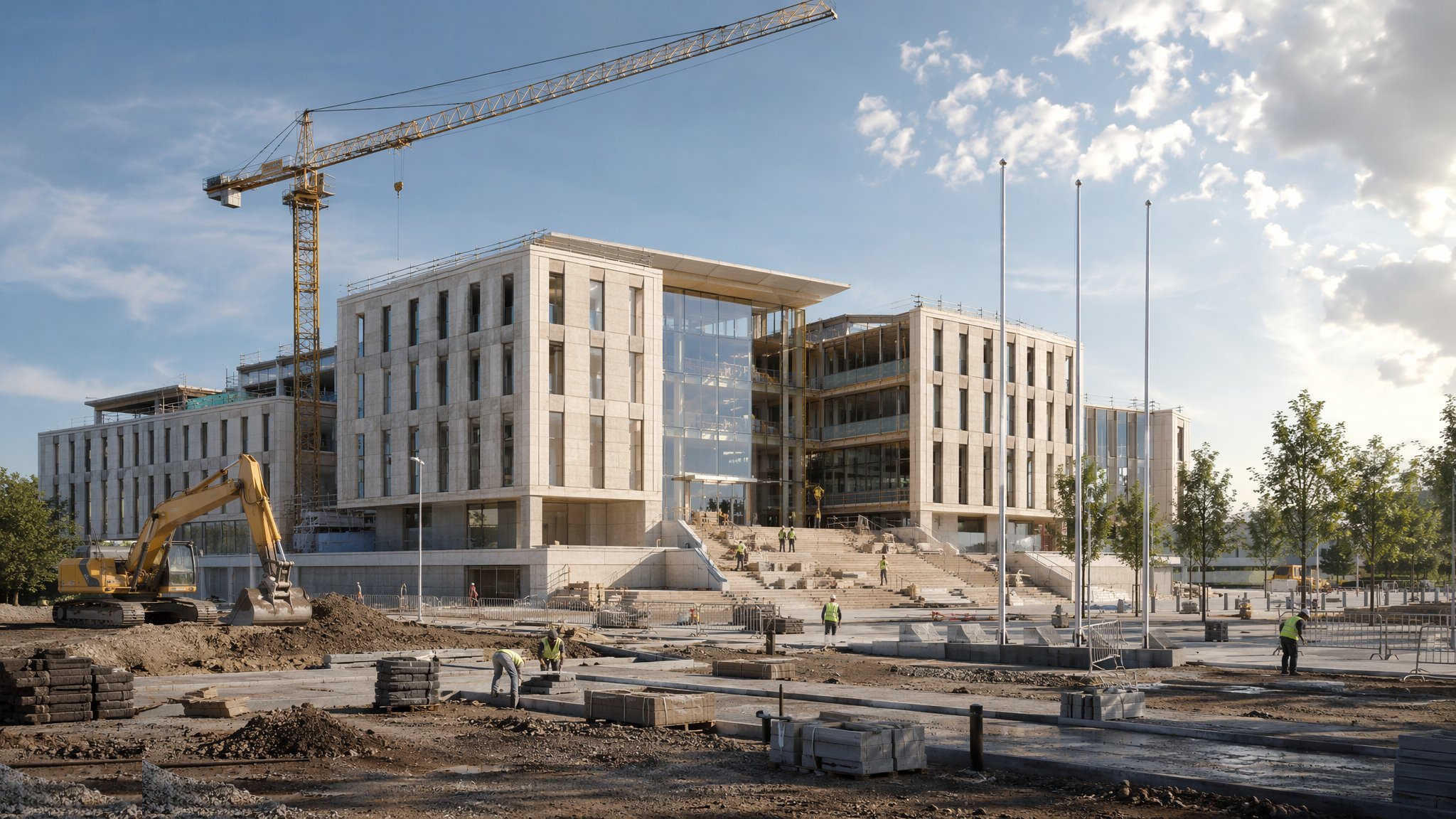 Civic & Government Building Construction — construction process cover