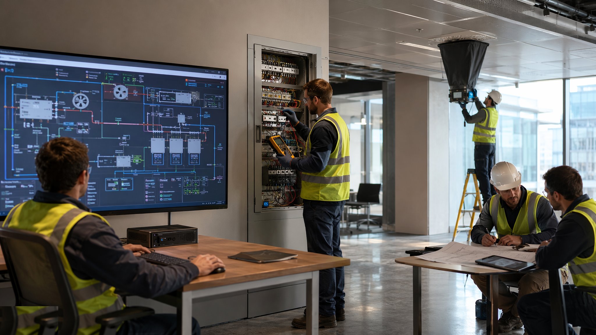 Testing, Commissioning & Handover — Commercial — construction process cover