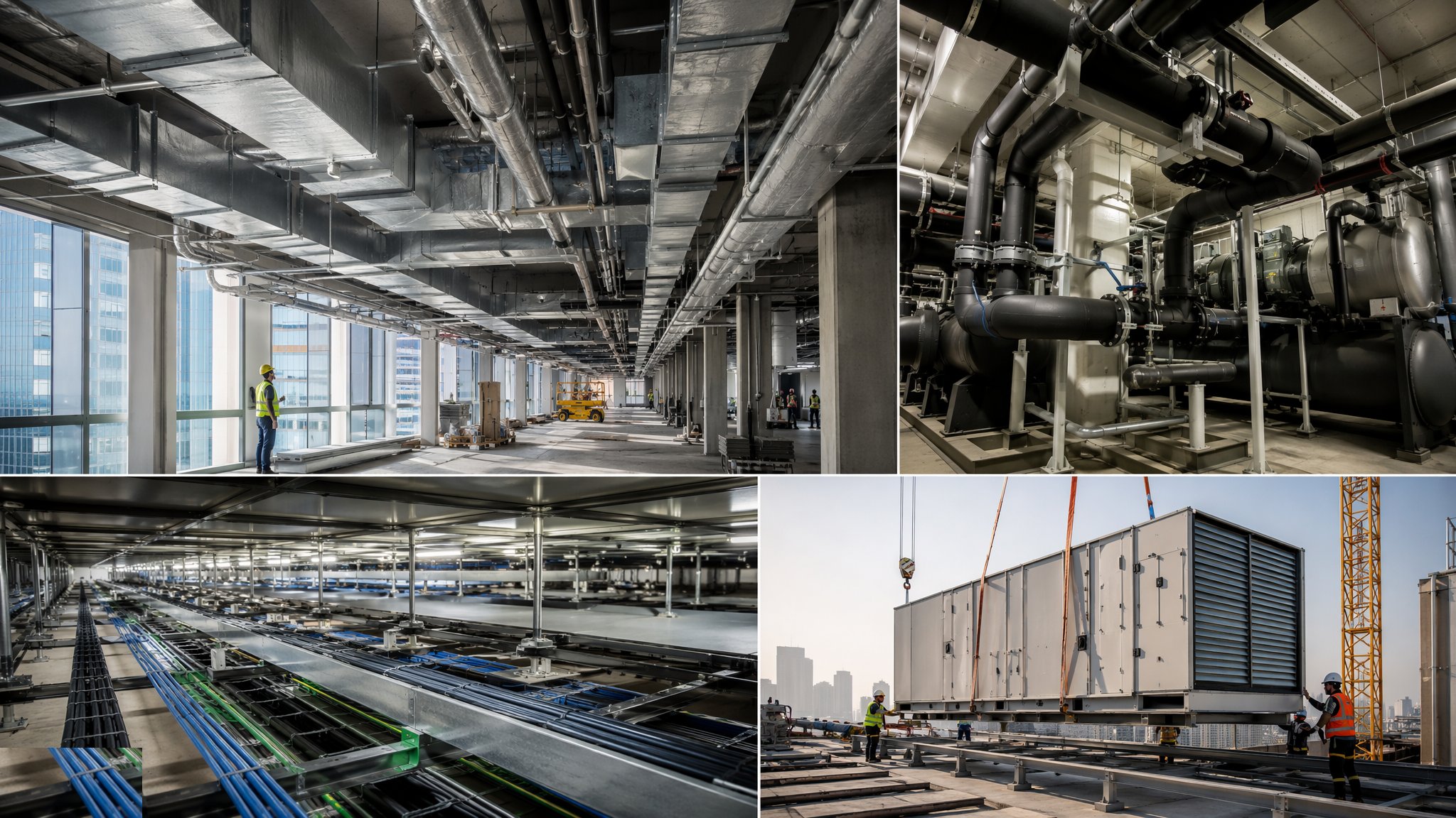 Commercial MEP & Vertical Distribution — construction process cover
