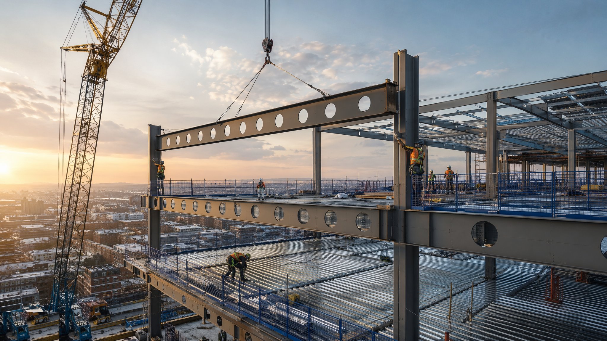 Long-Span Structural Frames — construction process cover