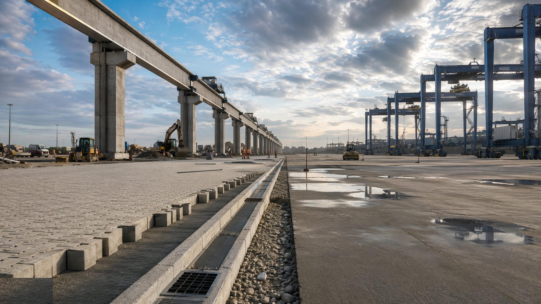 Container Terminals & Port Pavements — construction process cover