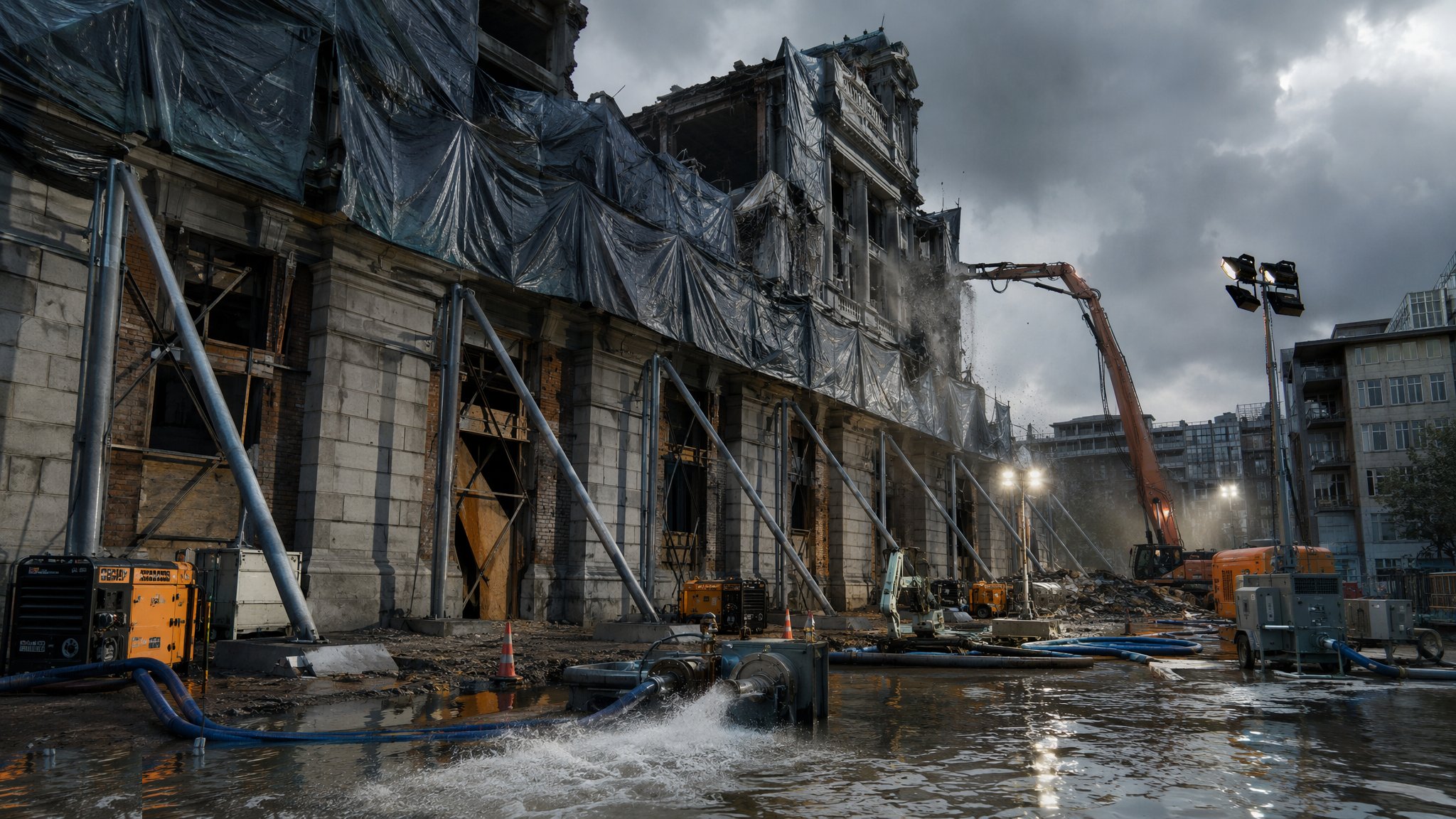 Emergency Works & Stabilisation — construction process cover