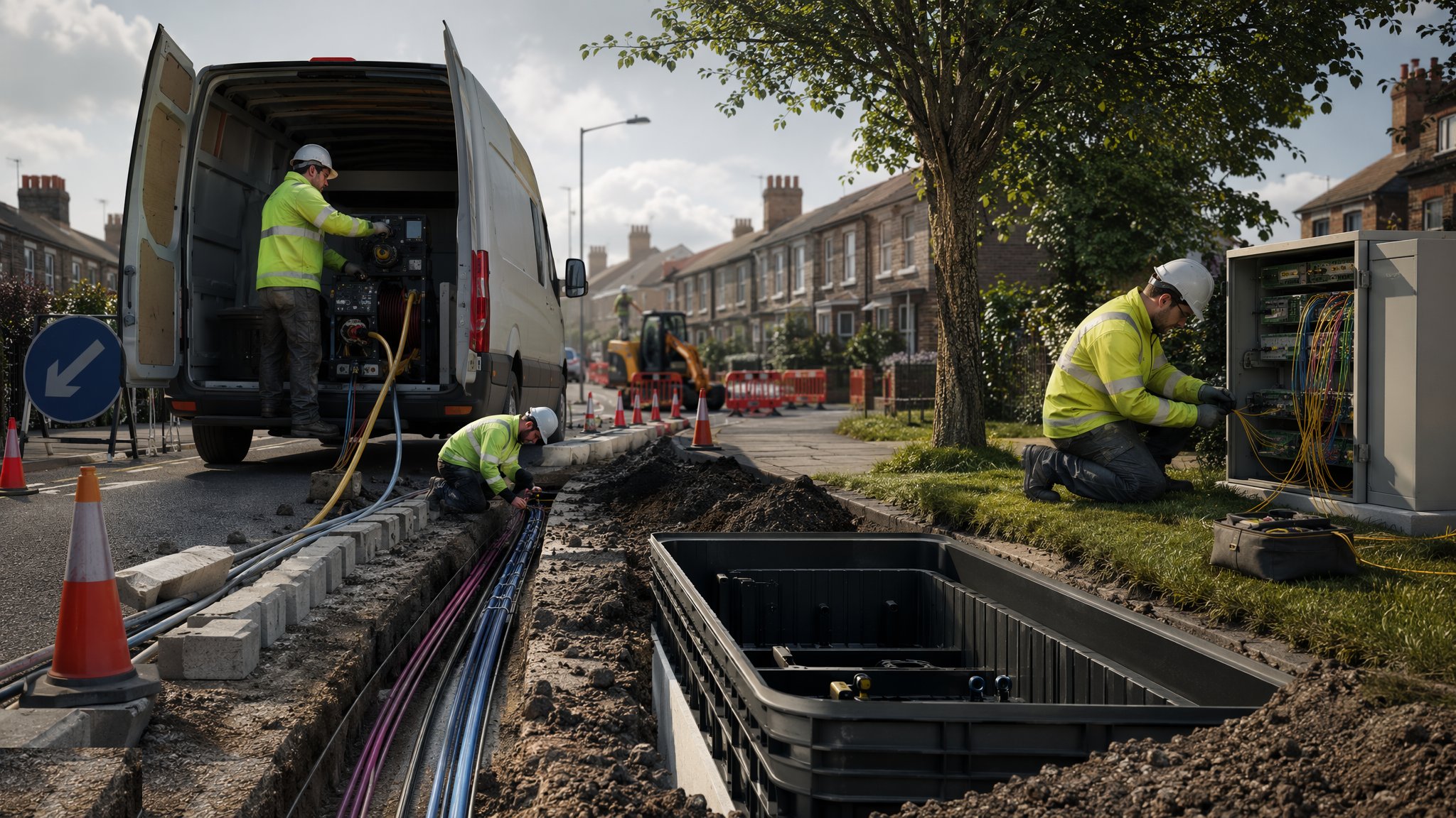 Fibre Network Installation — construction process cover