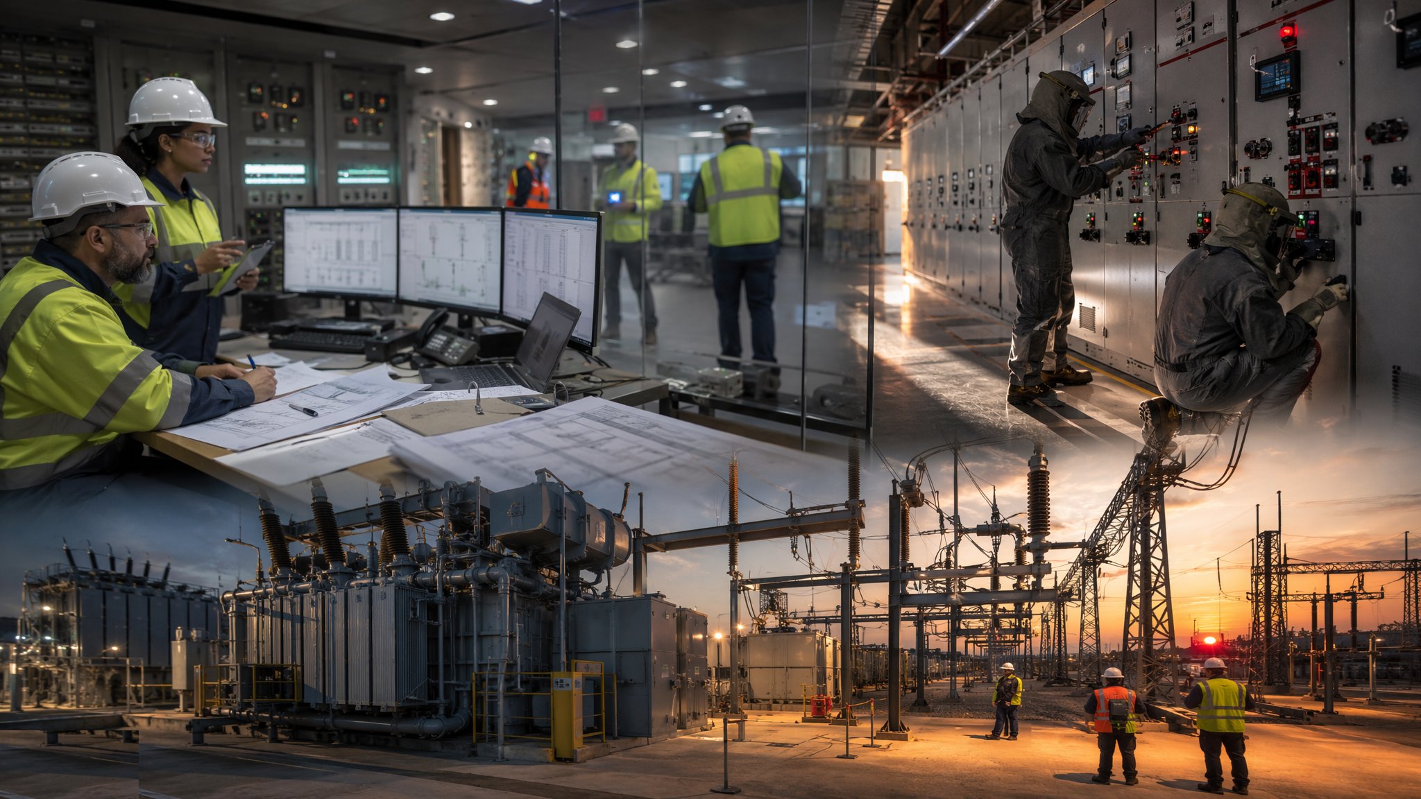Grid Connections & Energisation — construction process cover