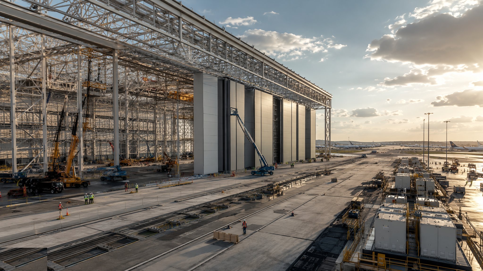 Hangars & Cargo Facility Construction — construction process cover