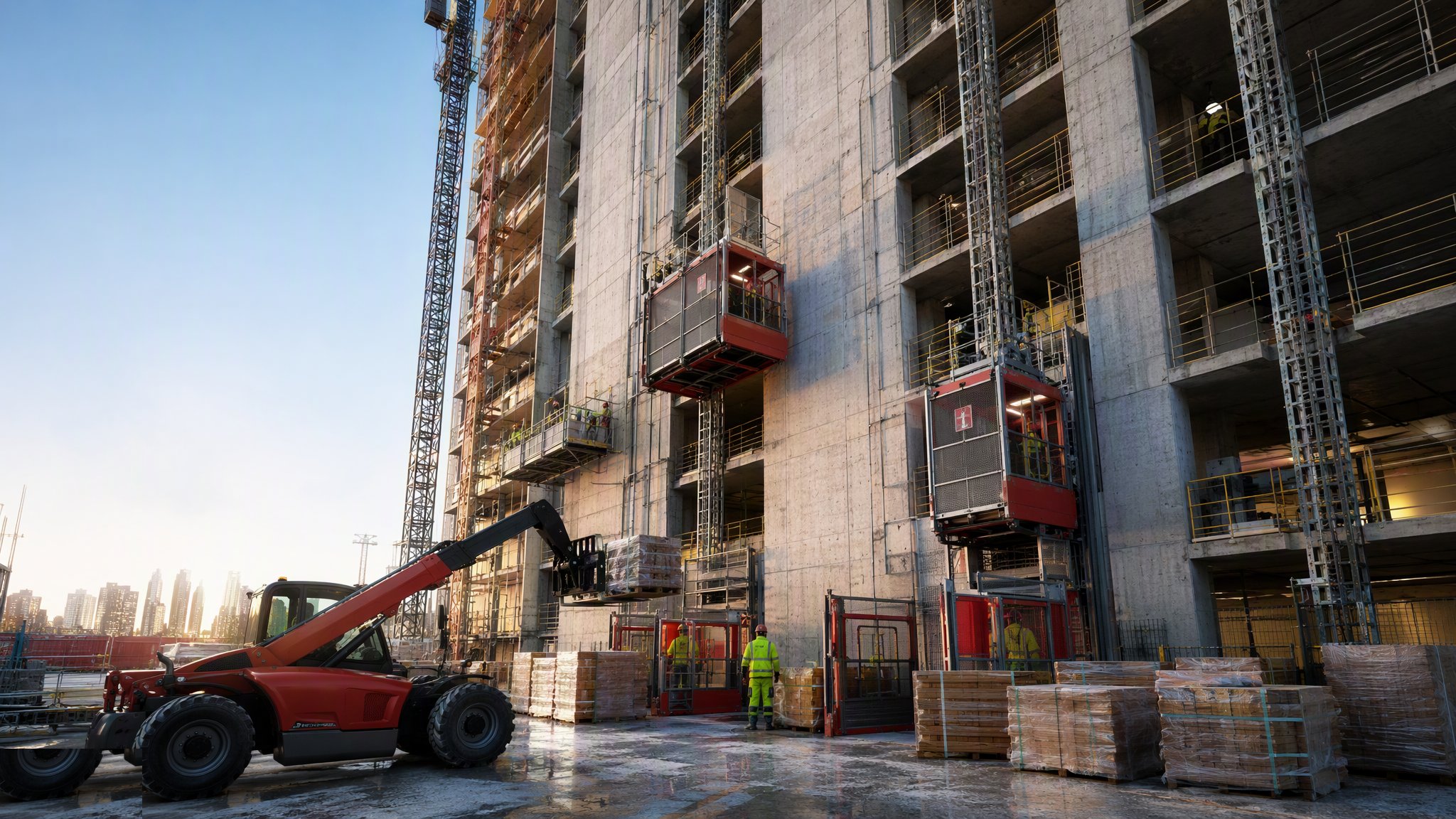 Hoists, Mast Climbers and Material Handling — construction process cover