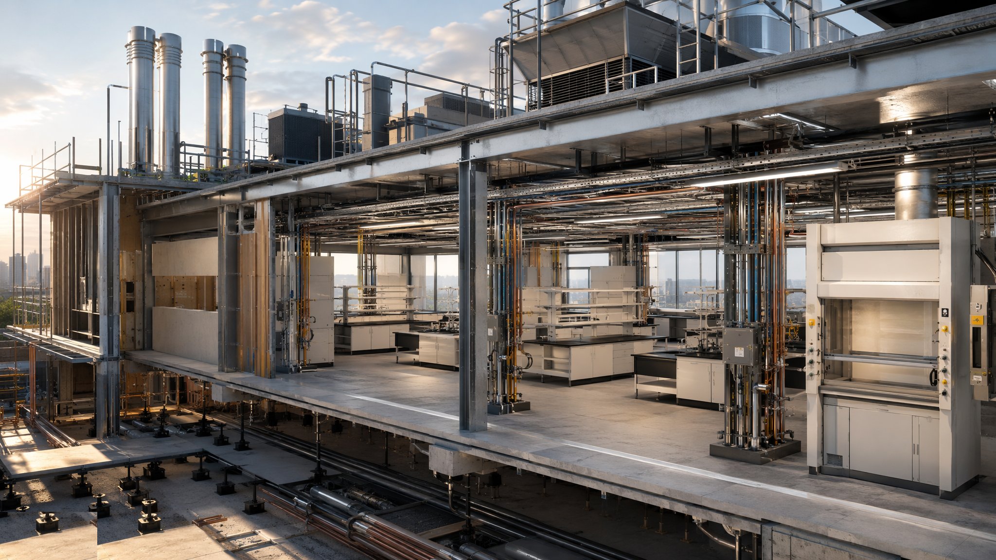 Laboratory Construction — construction process cover