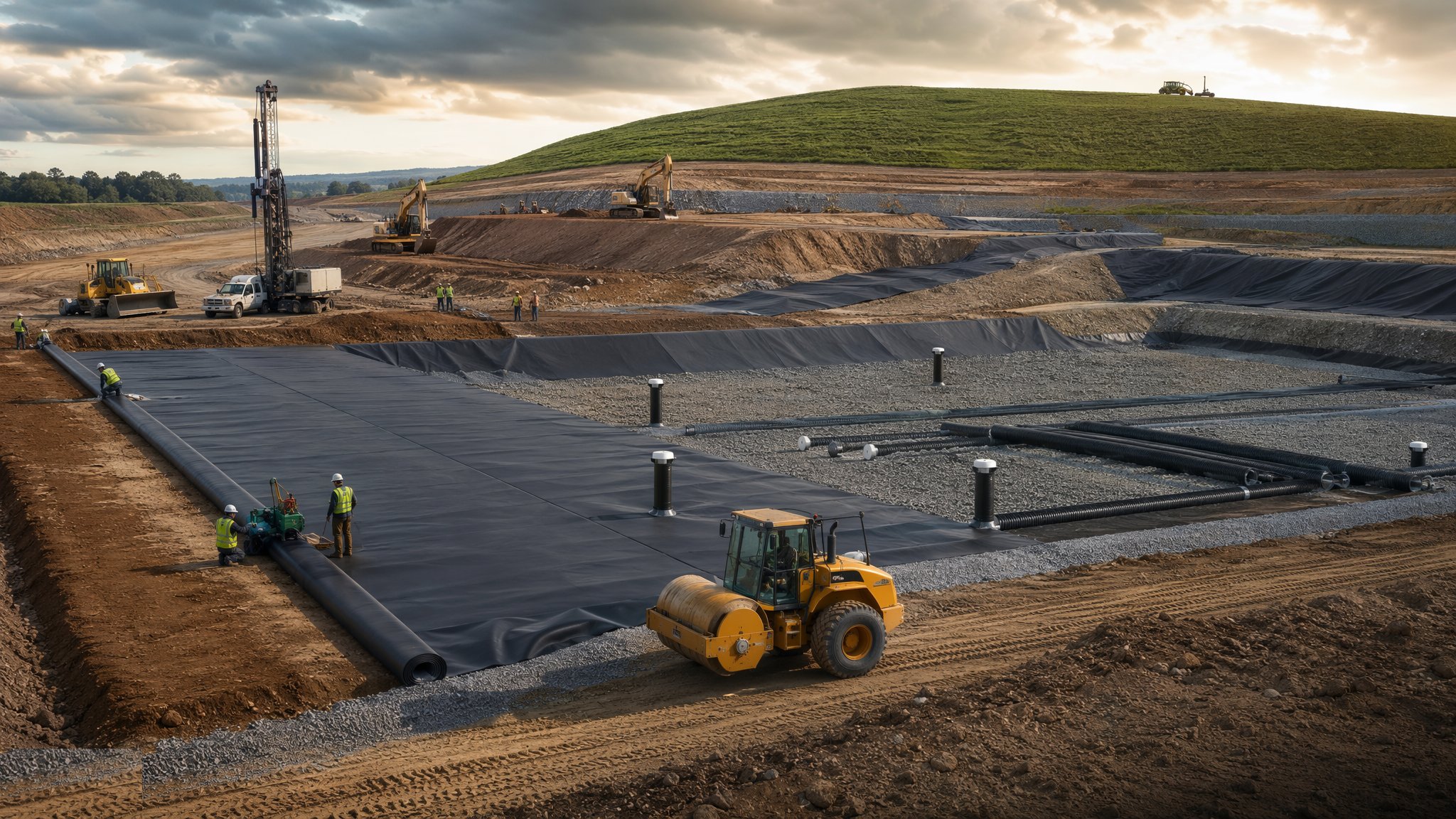 Landfill Engineering & Capping — construction process cover