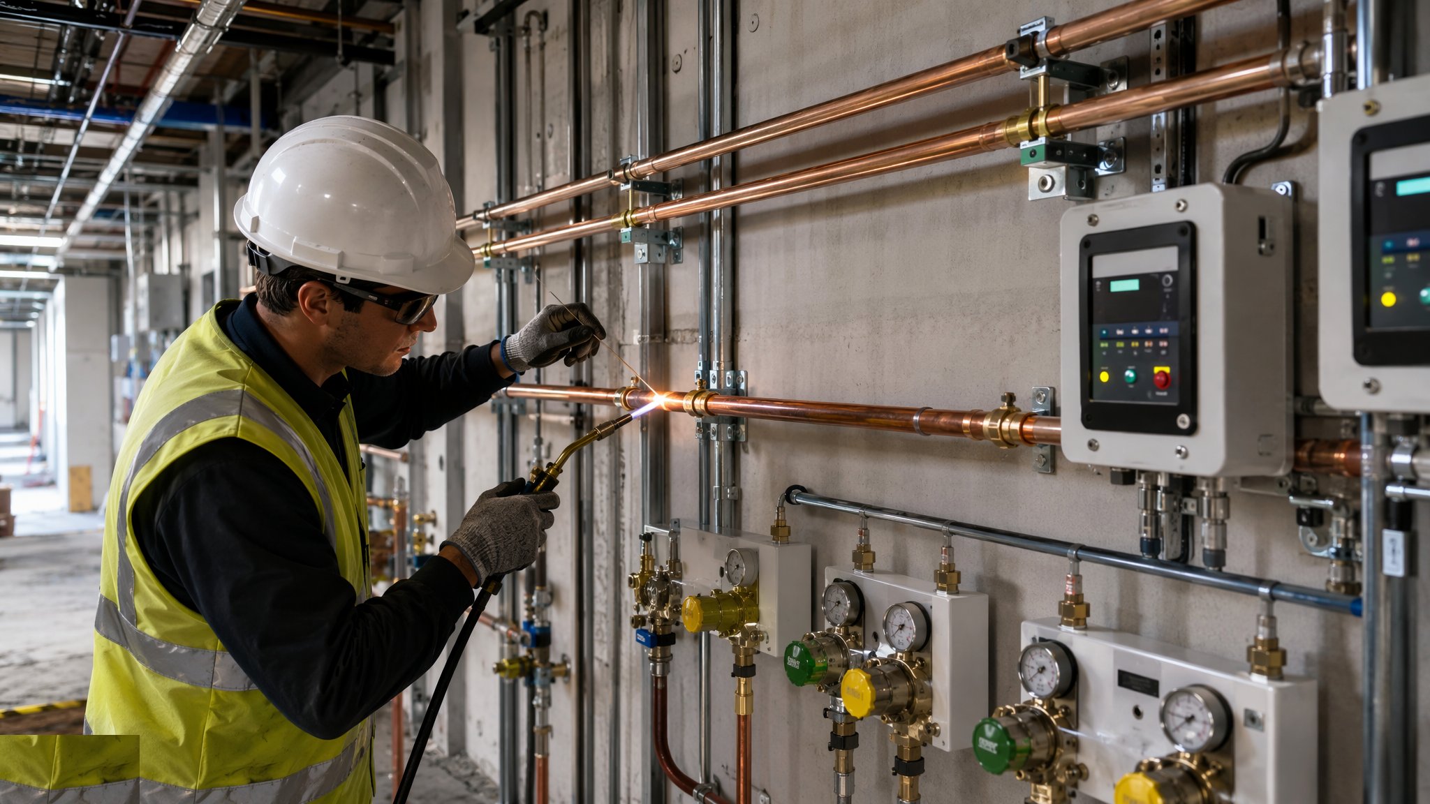 Medical Gas Pipeline Systems (MGPS) — construction process cover