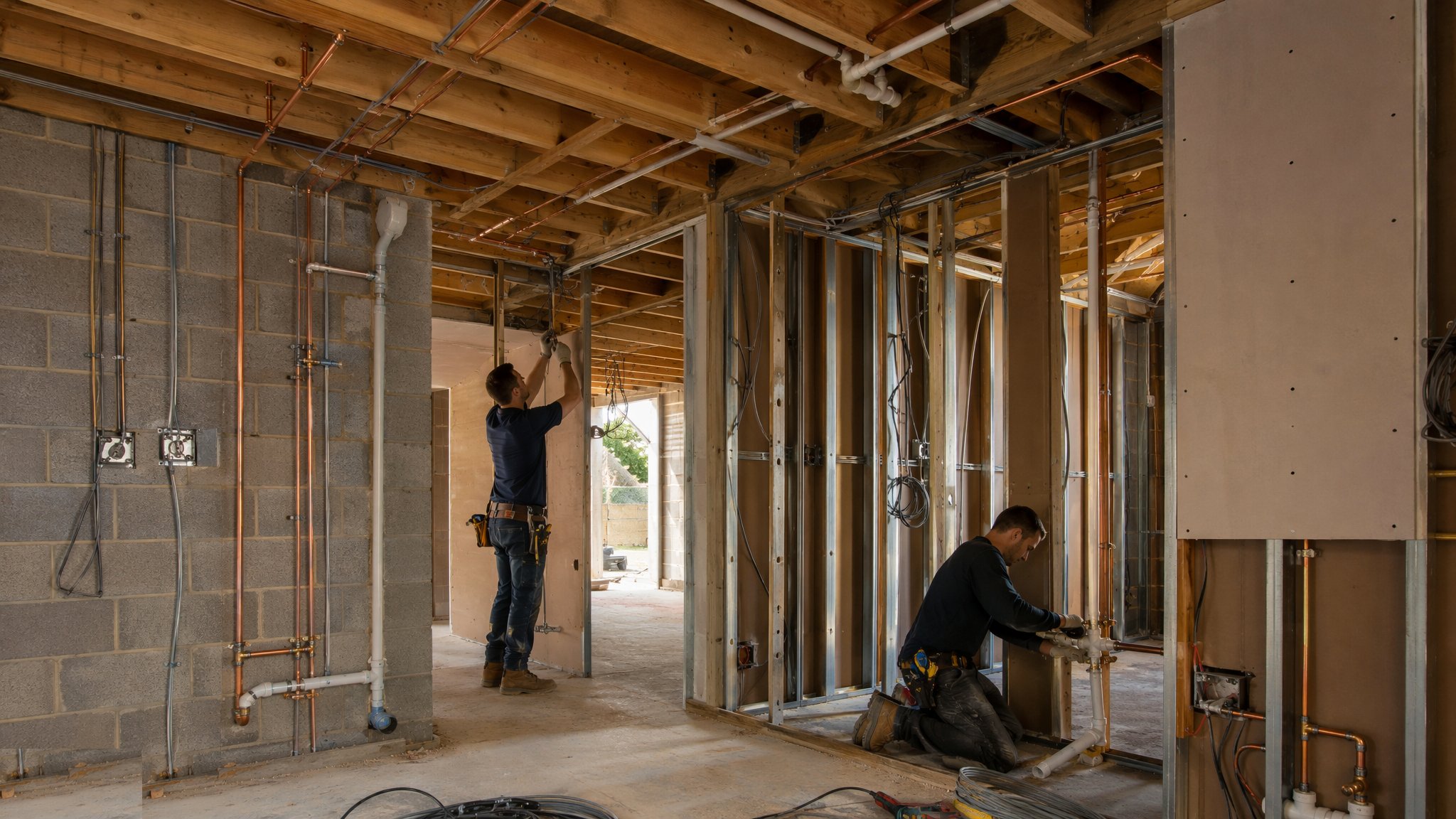MEP First Fix — construction process cover