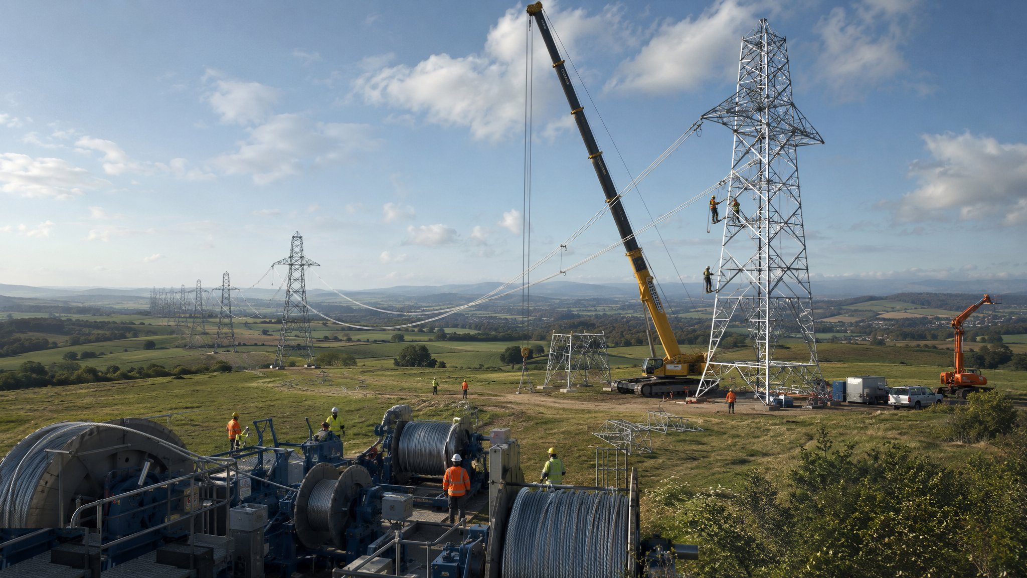Overhead Line Construction — construction process cover