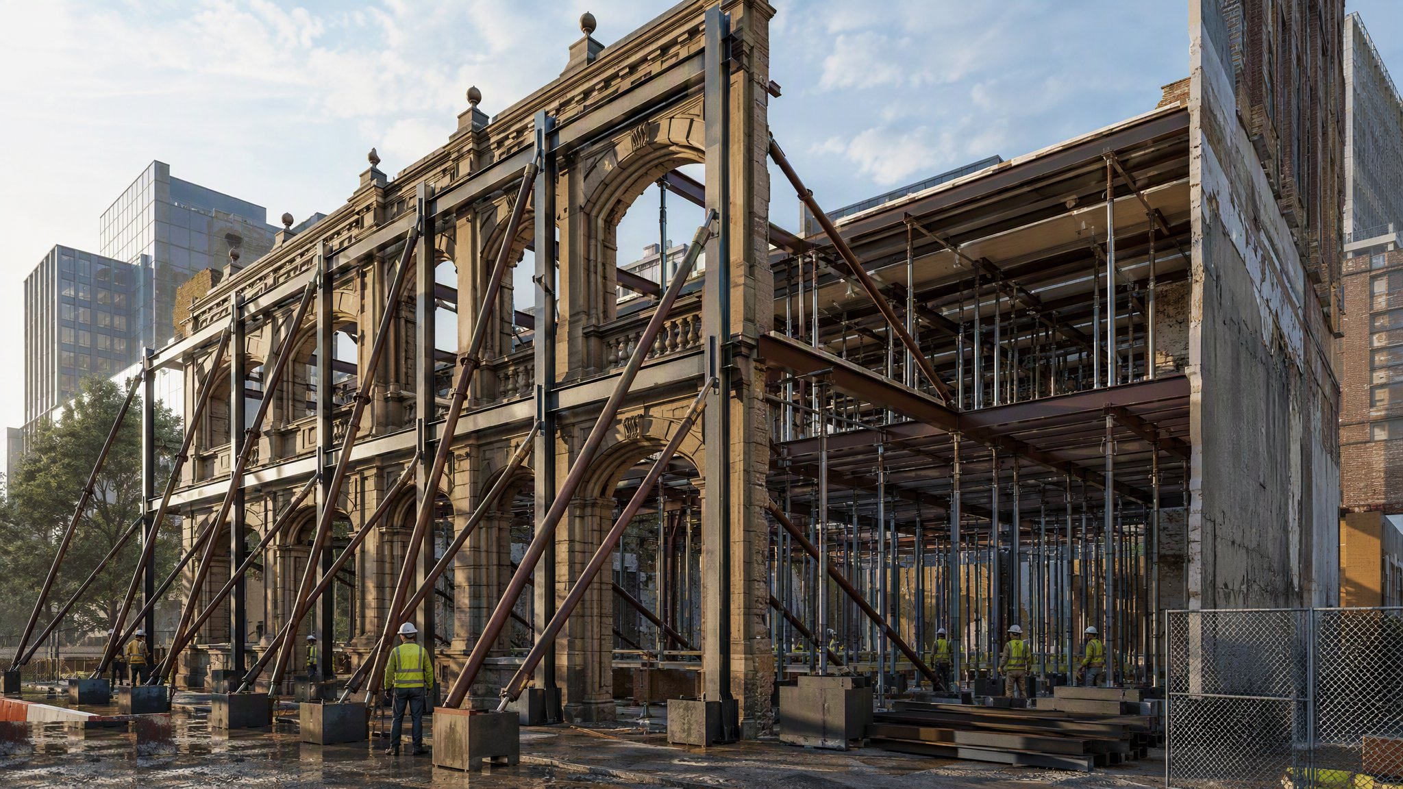 Propping, Façade Retention and Temporary Support — construction process cover