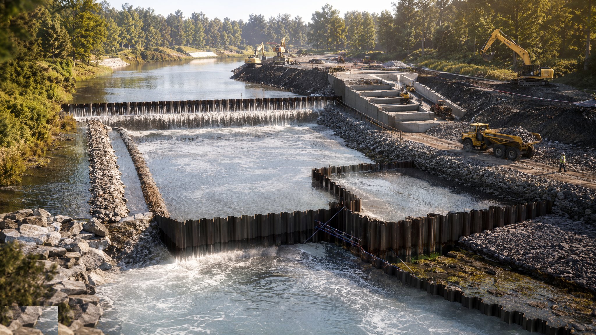 River Engineering & Watercourse Works — construction process cover