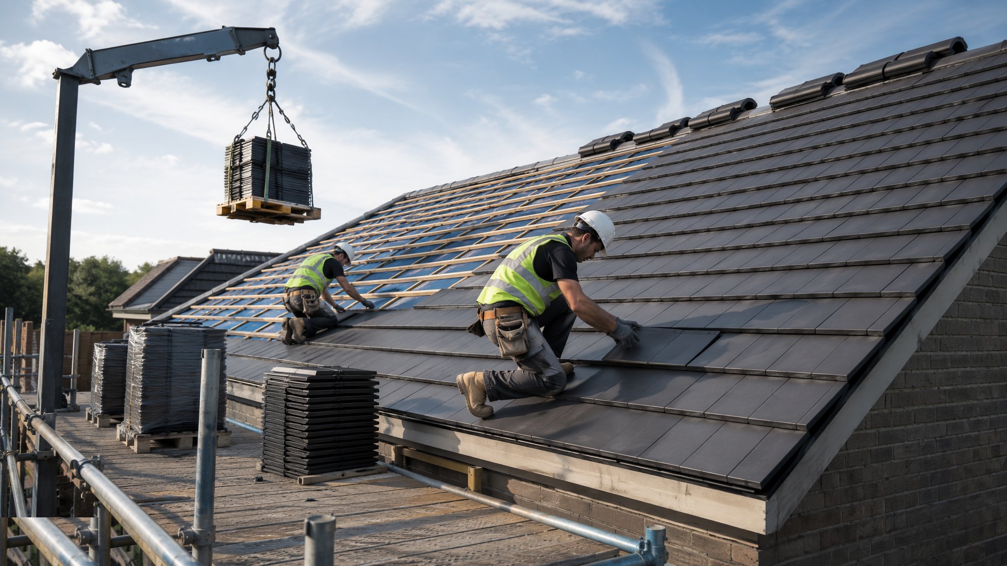 Roofing — construction process cover