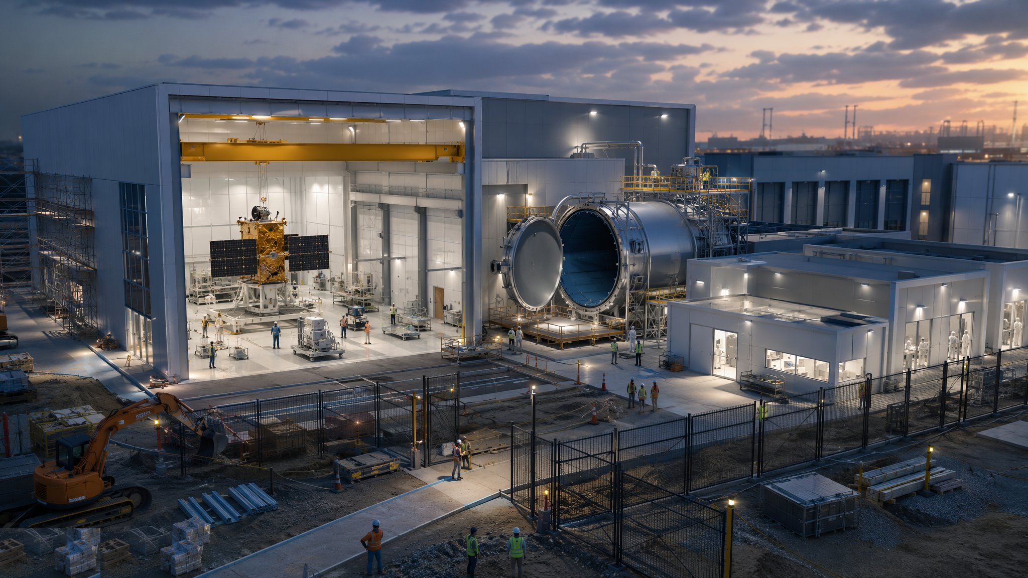 Satellite Assembly & Integration Facilities — construction process cover