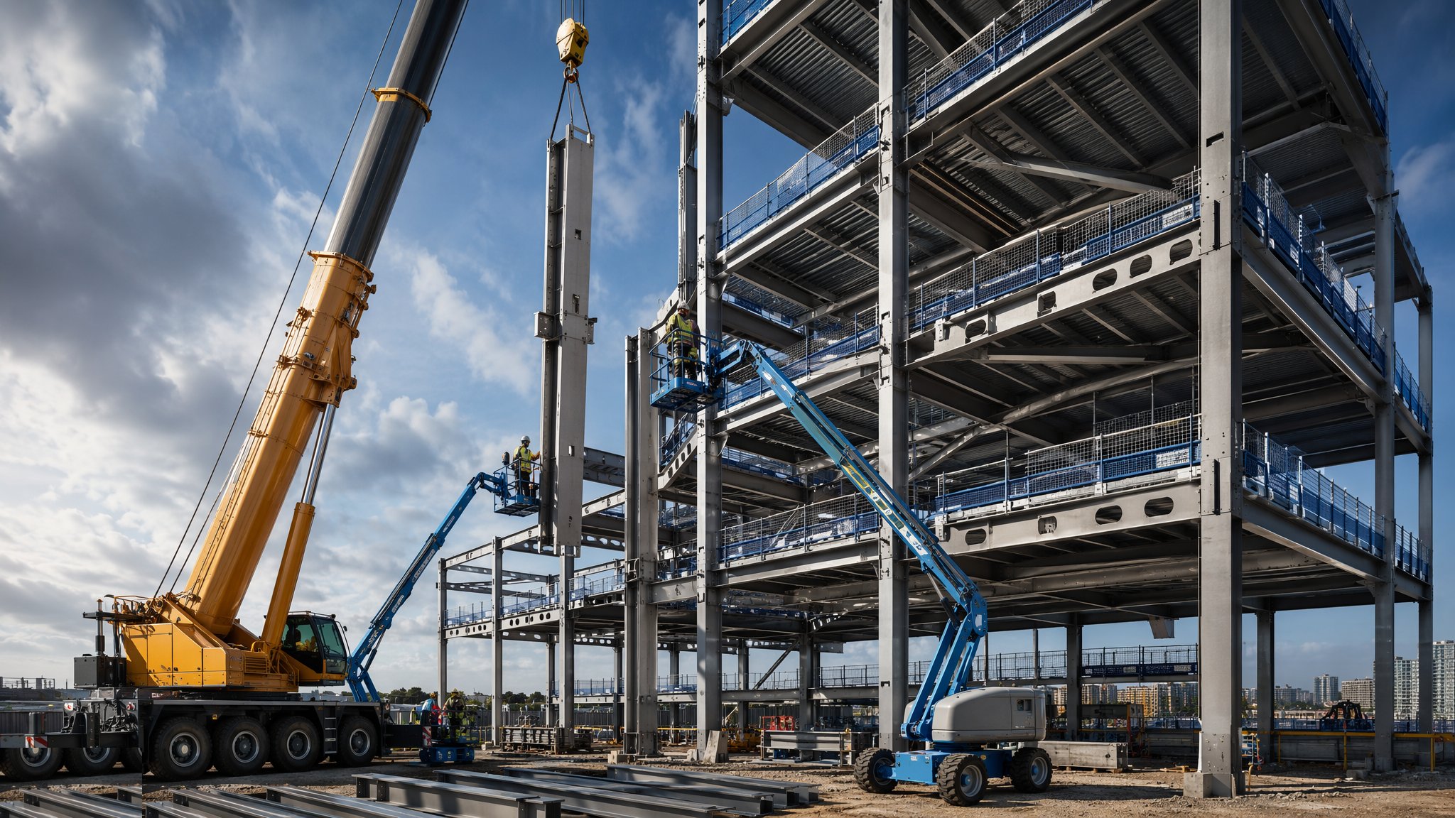 Steel Frame Construction — construction process cover