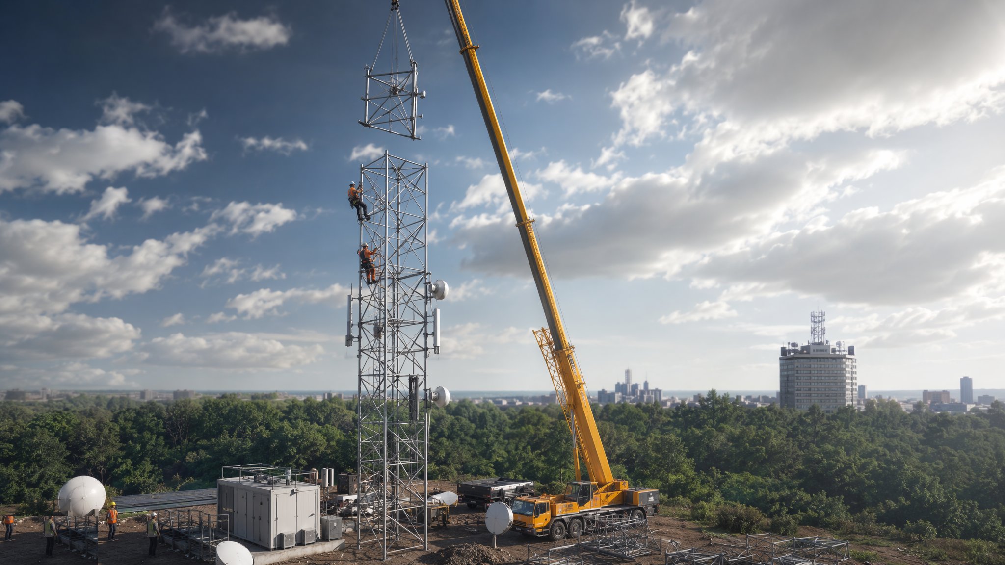 Telecom Towers, Masts & Rooftop Sites — construction process cover