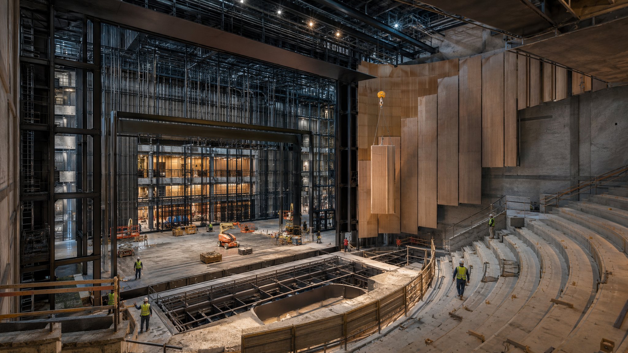 Theatres & Performance Space Construction — construction process cover