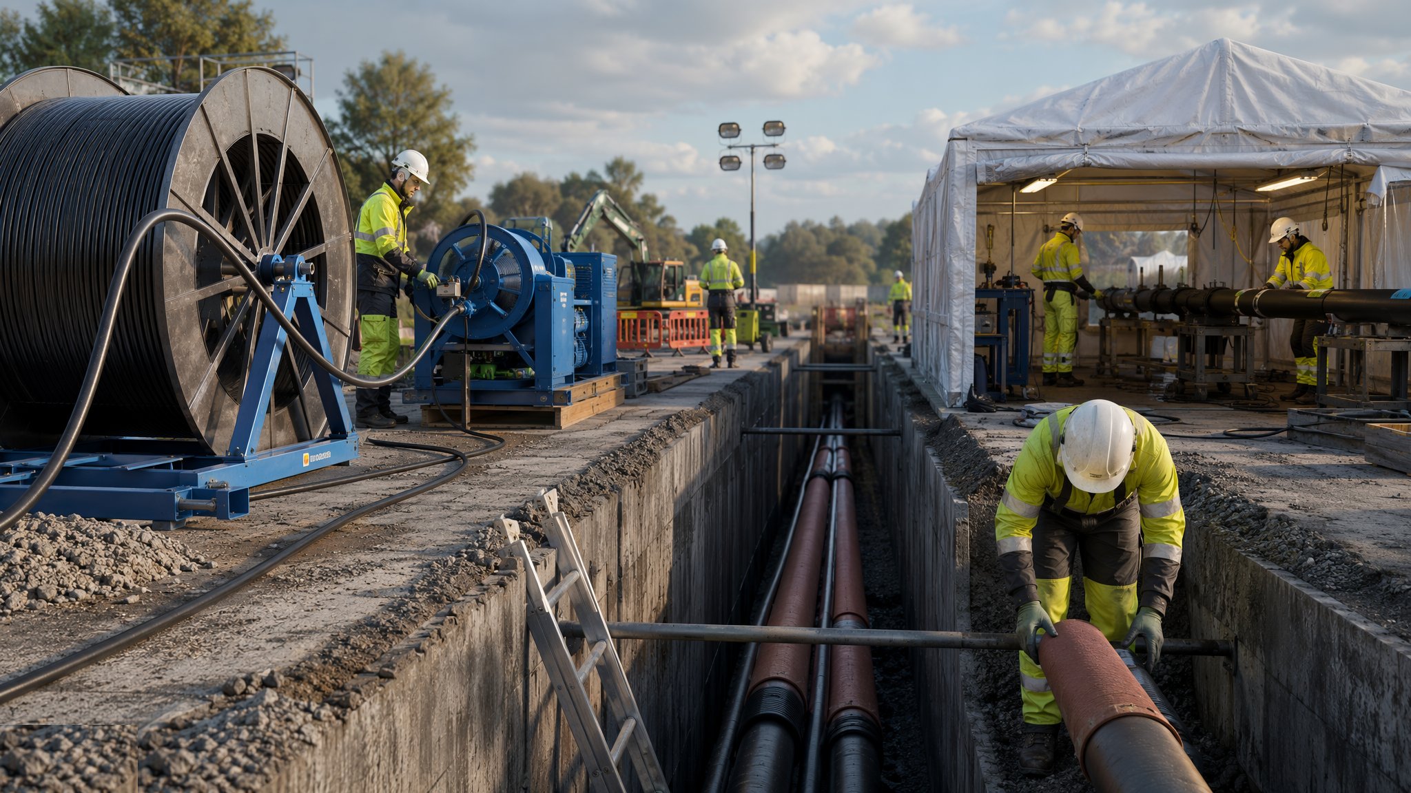 Underground Cable Installation — construction process cover