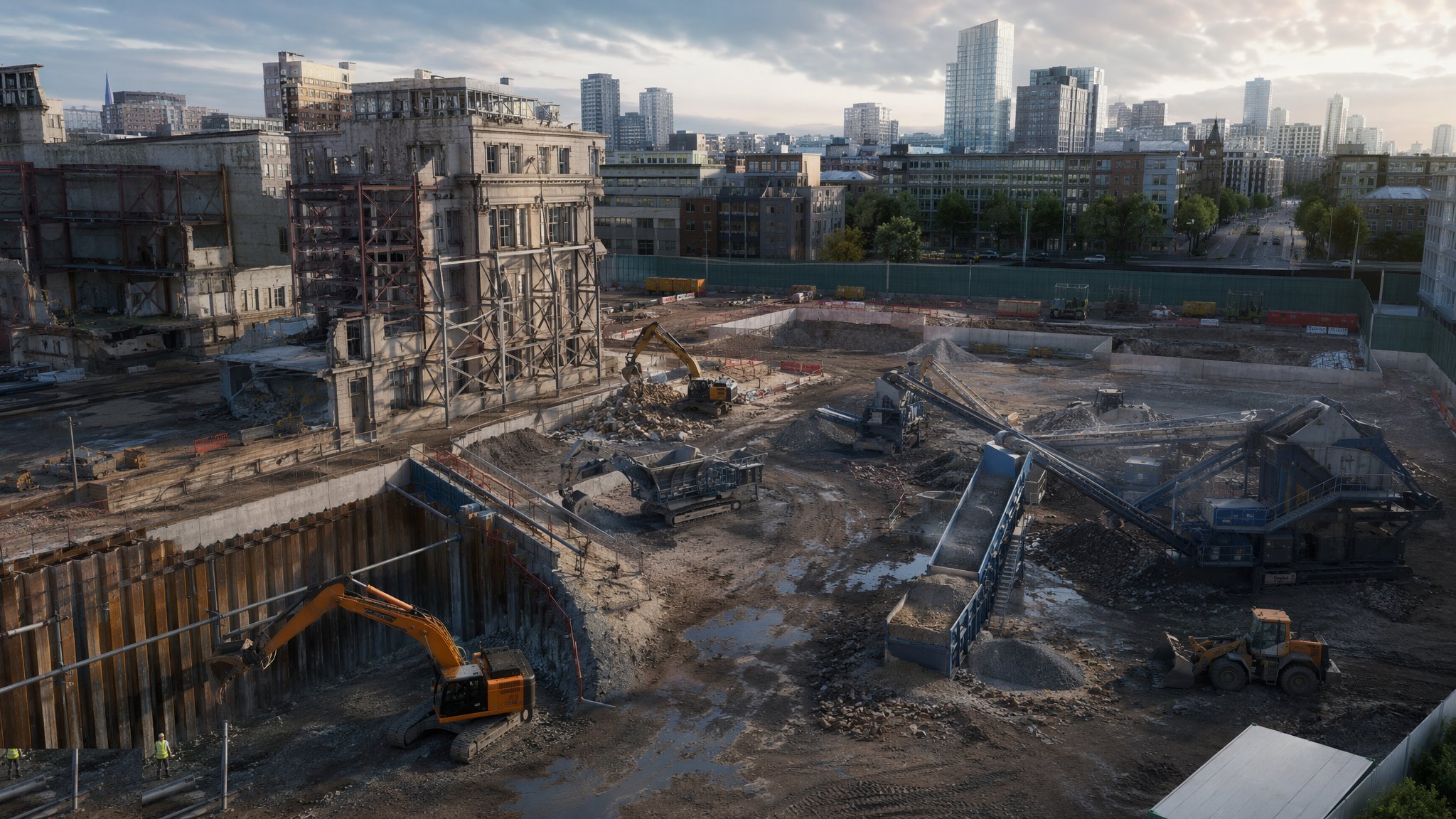 Urban Regeneration & Brownfield Enabling — construction process cover