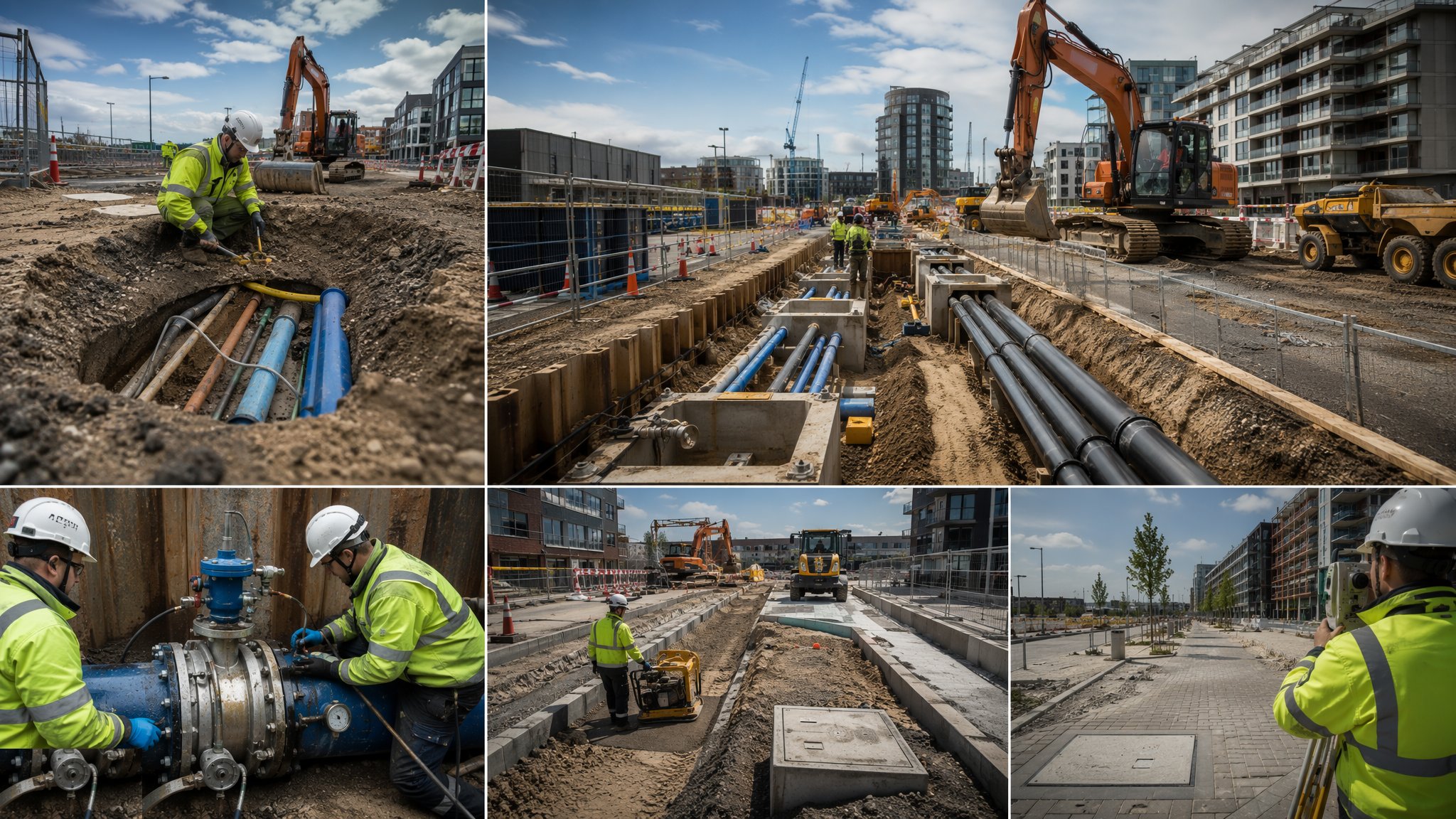 Utility Diversions & Connections — construction process cover