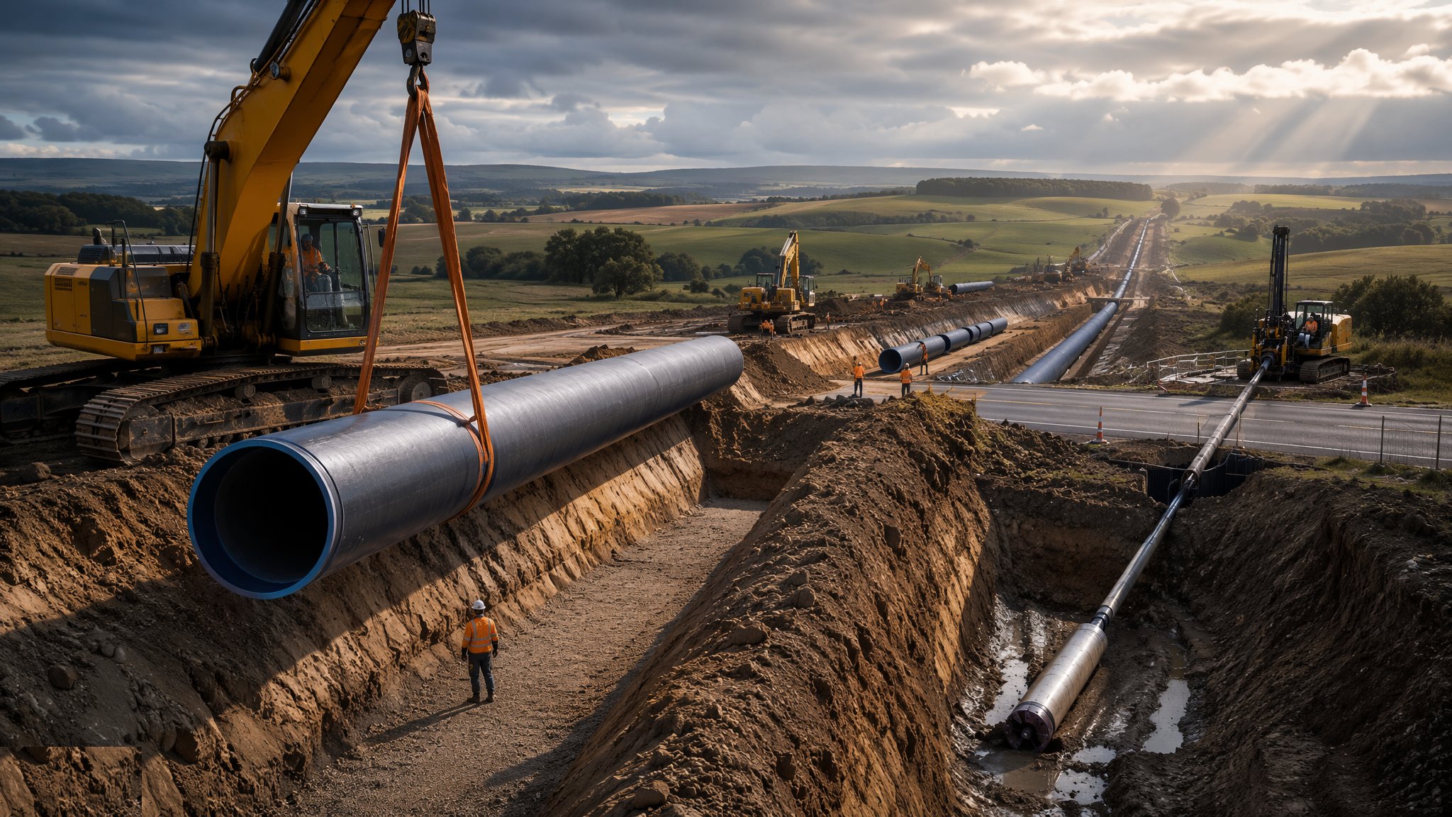 Water Pipelines & Trunk Mains — construction process cover