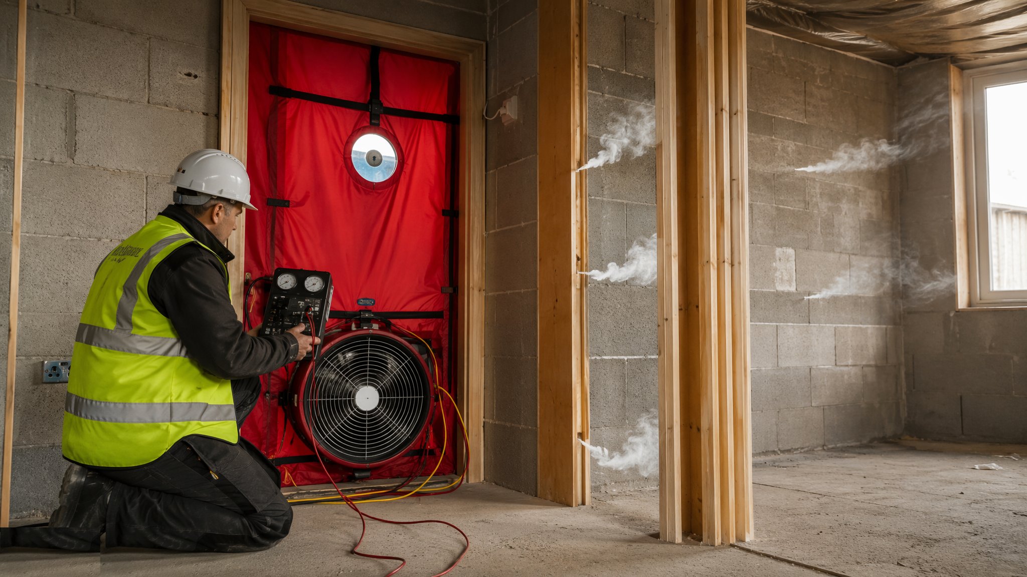 Air tightness testing — Testing, Handover & Snagging