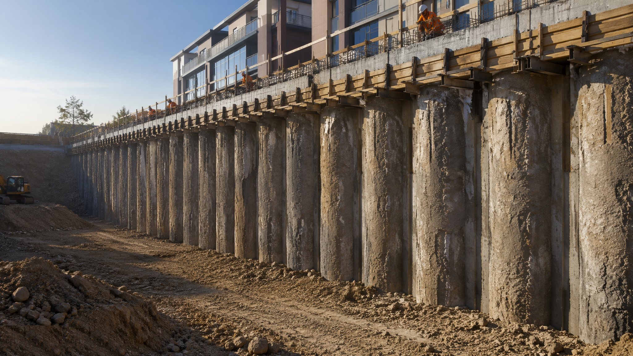 Contiguous pile walls — Basement & Substructure