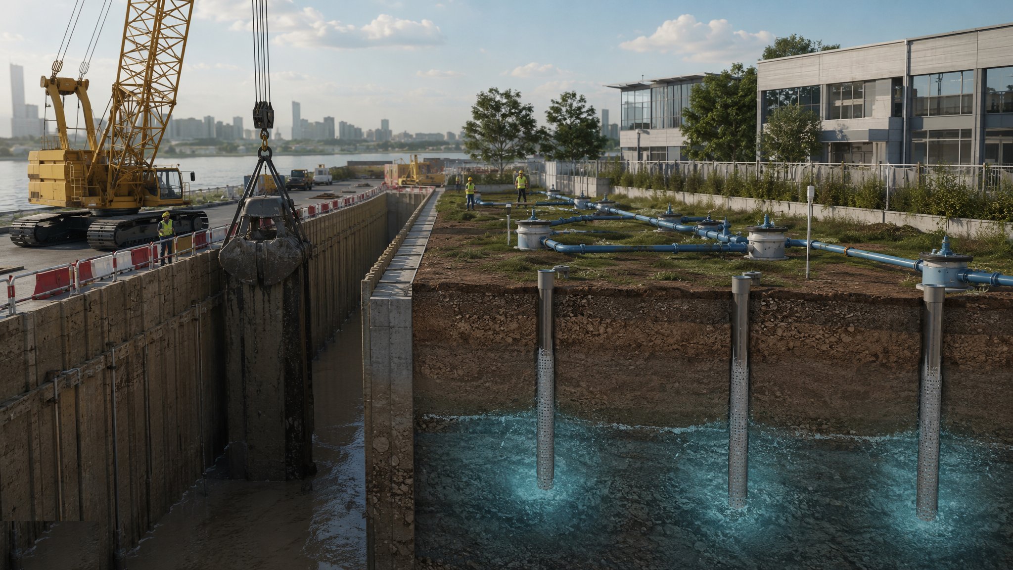 Cut-off and recharge — Dewatering & Groundwater Control