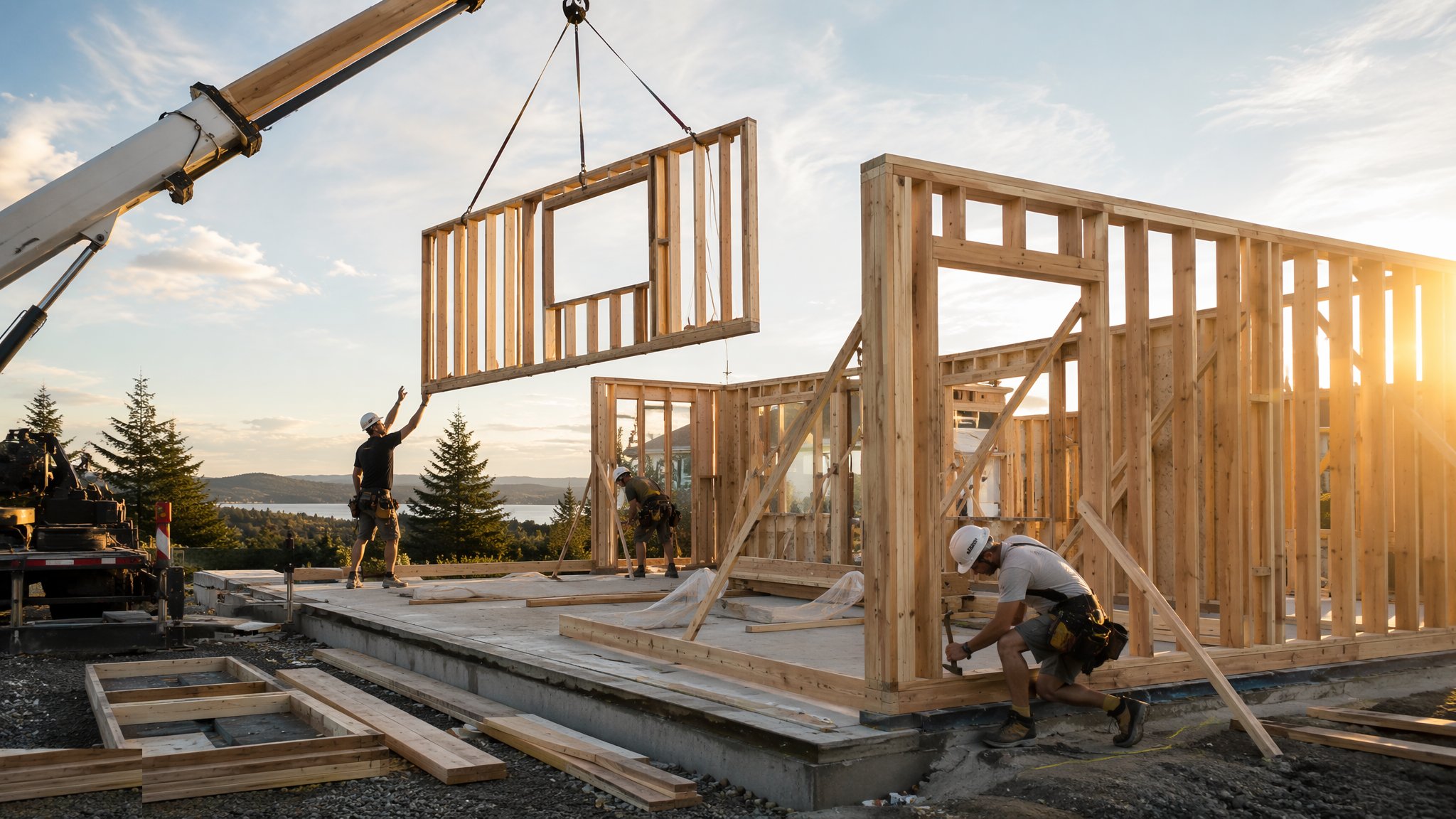 Open-panel timber frame — Masonry & Timber Frame