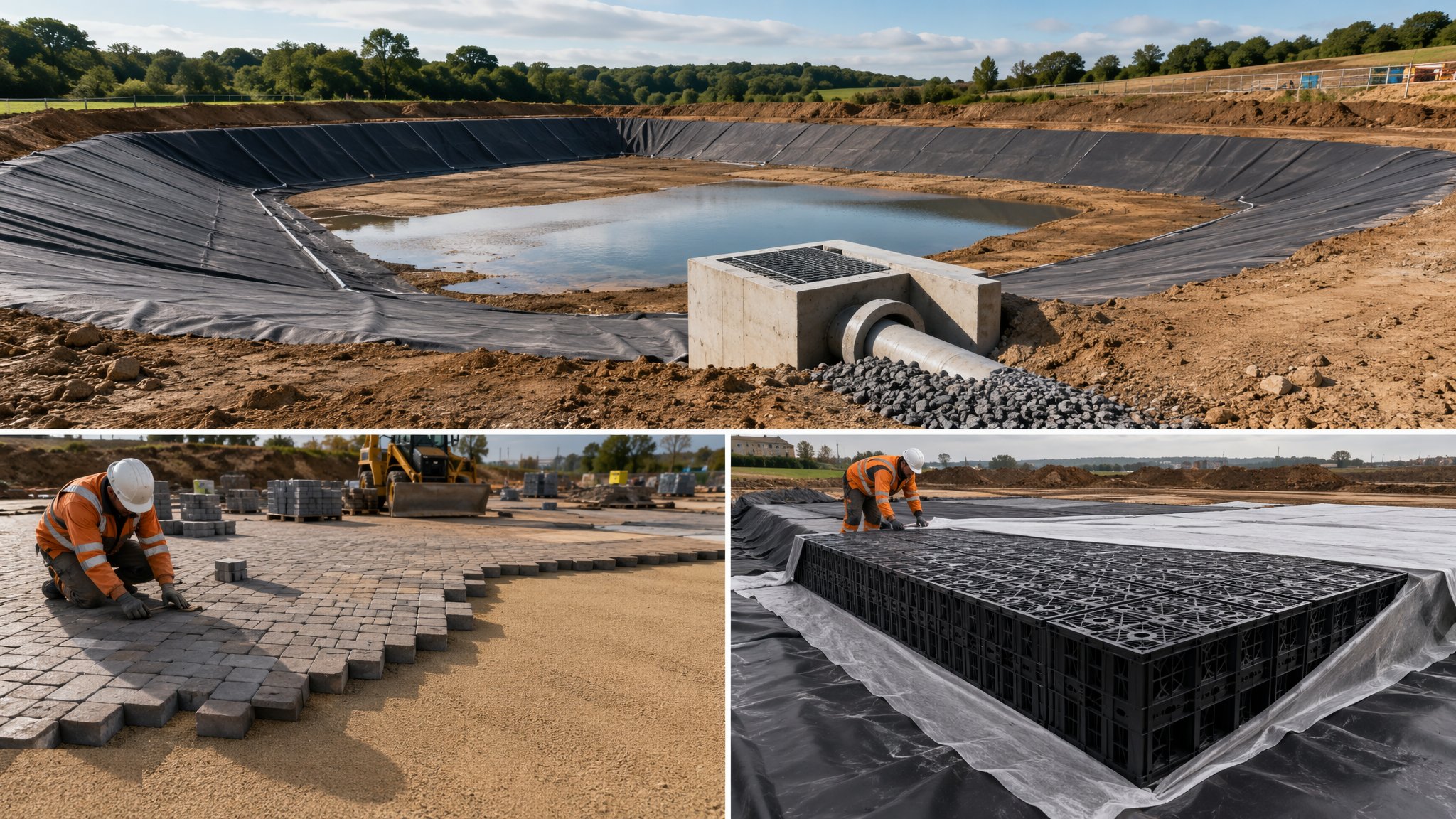 SuDS: attenuation and infiltration — External Works & Landscaping