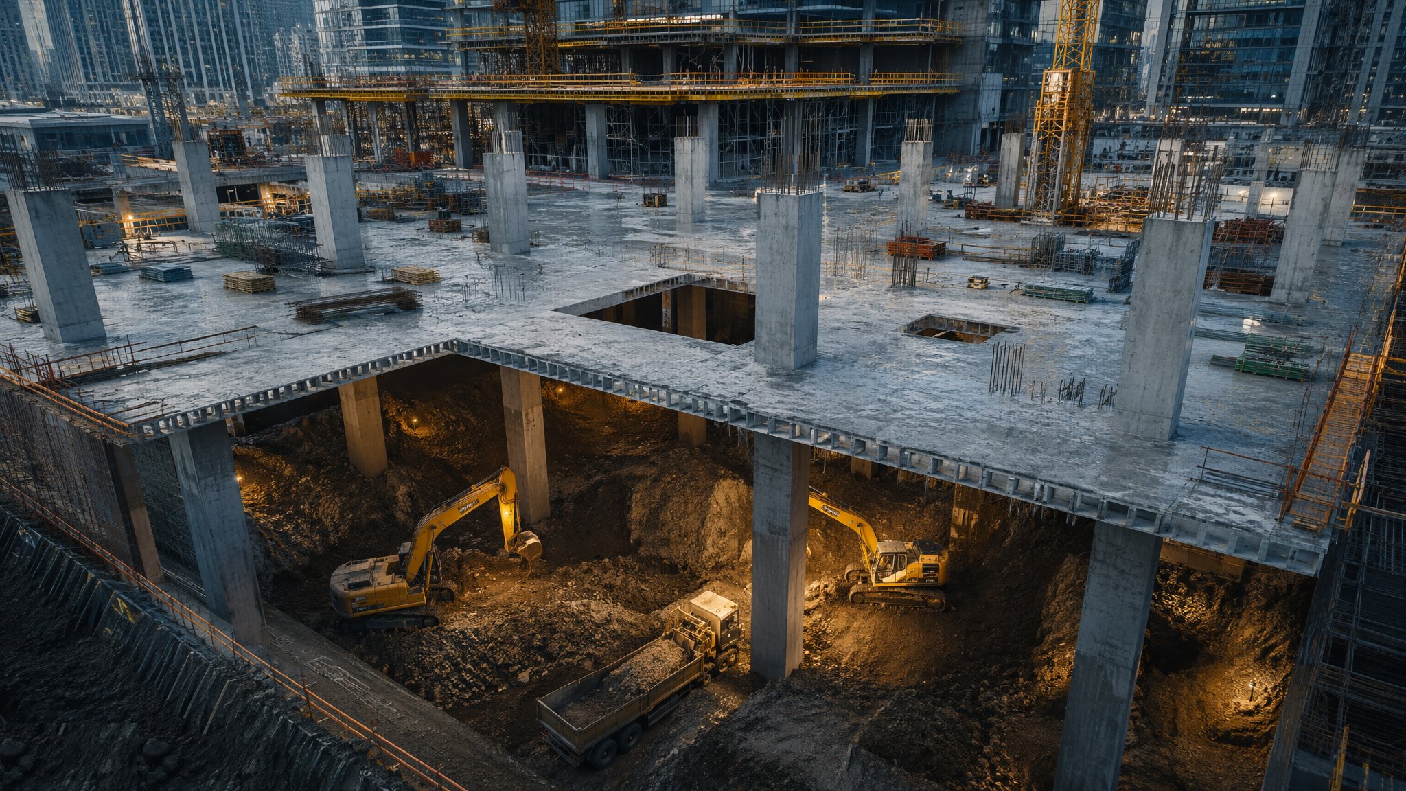 Top-down construction — Basement & Substructure