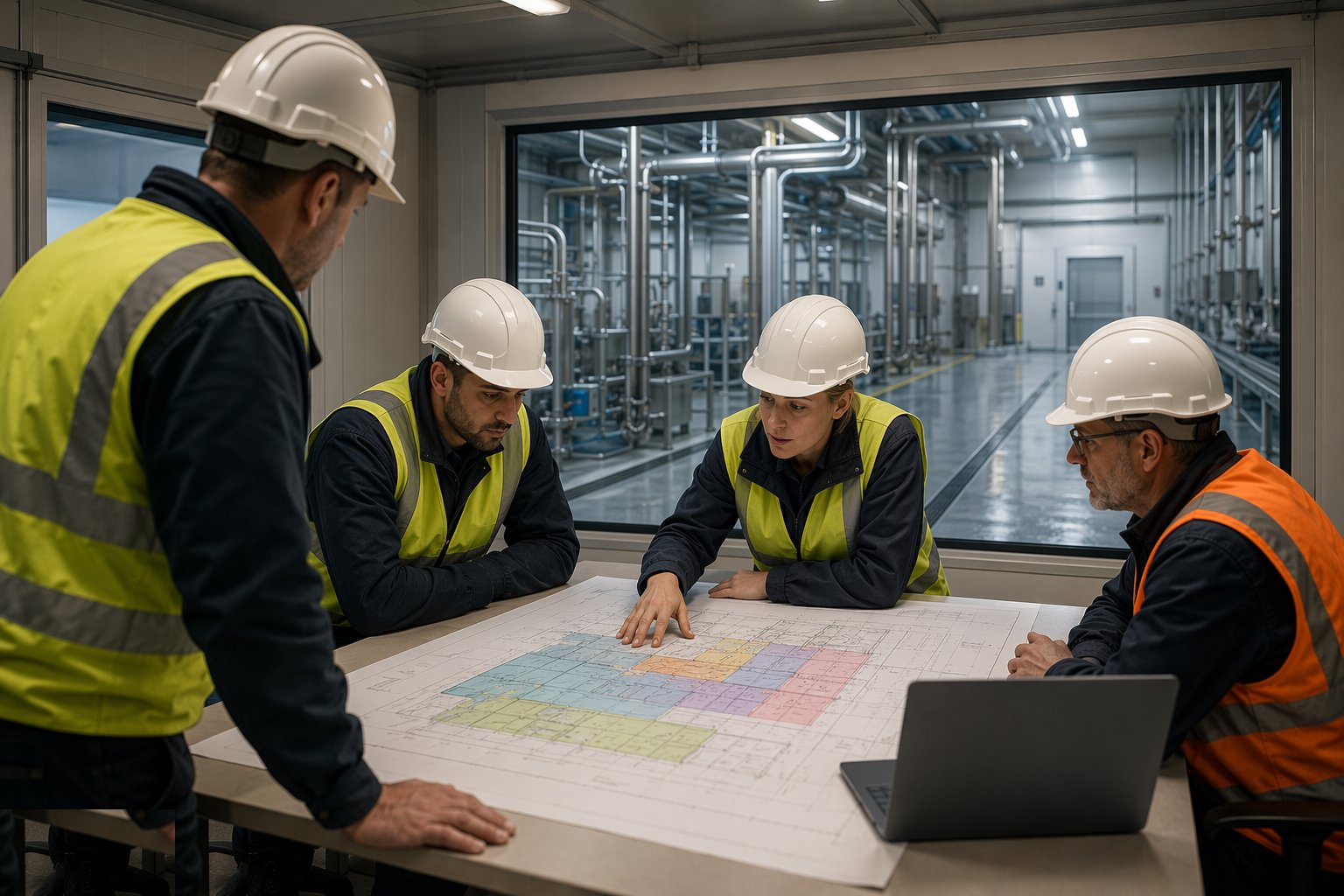 Freeze the hygienic zoning and flow strategy — Food & Beverage Processing Facilities, step 1