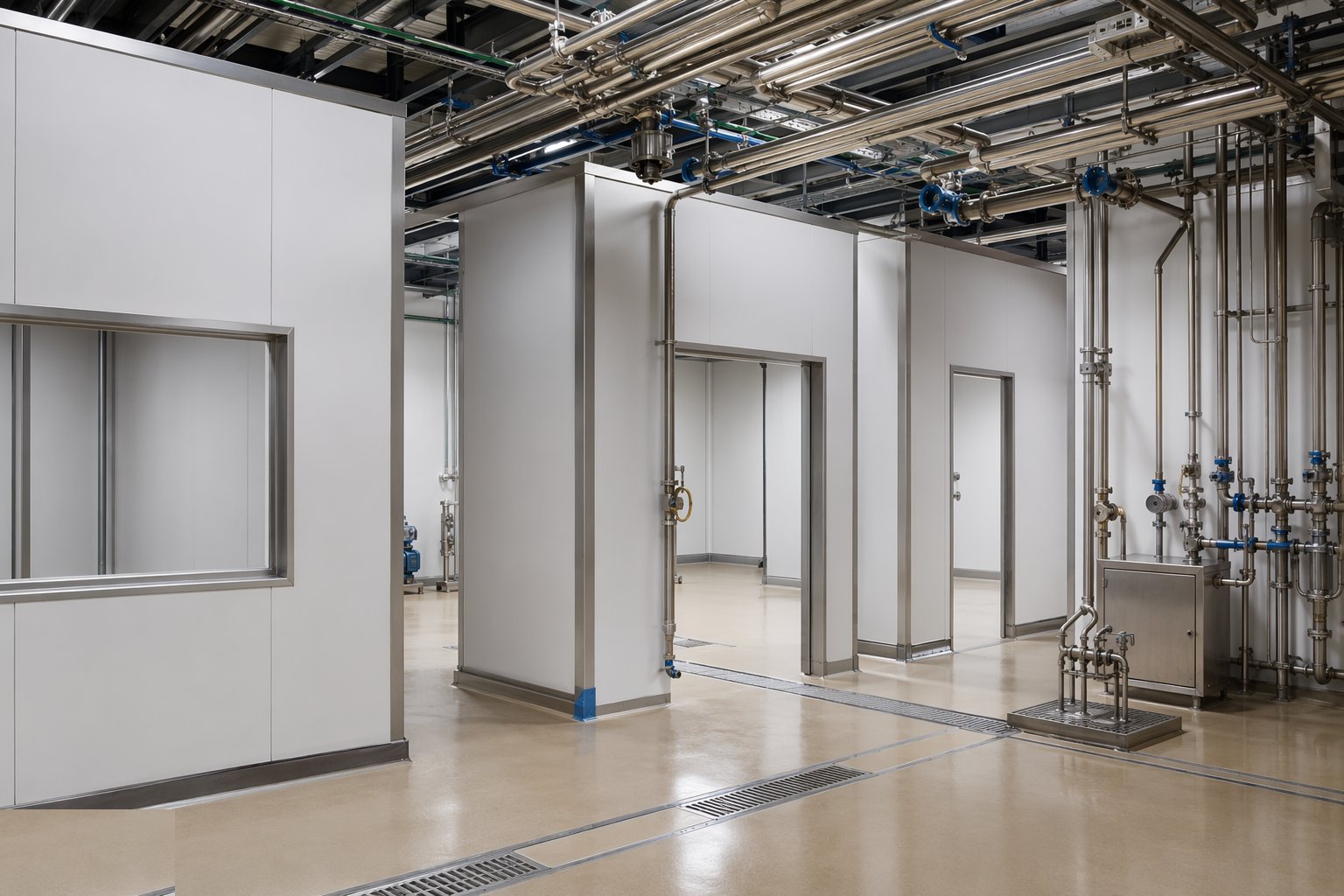 Build the shell and internal envelope for segregation — Food & Beverage Processing Facilities, step 2