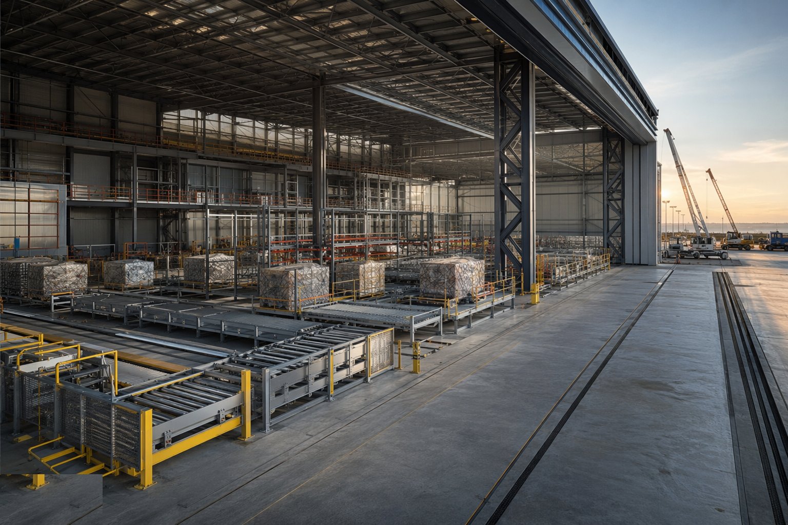 Build out cargo systems and cool chain — Hangars & Cargo Facility Construction, step 5