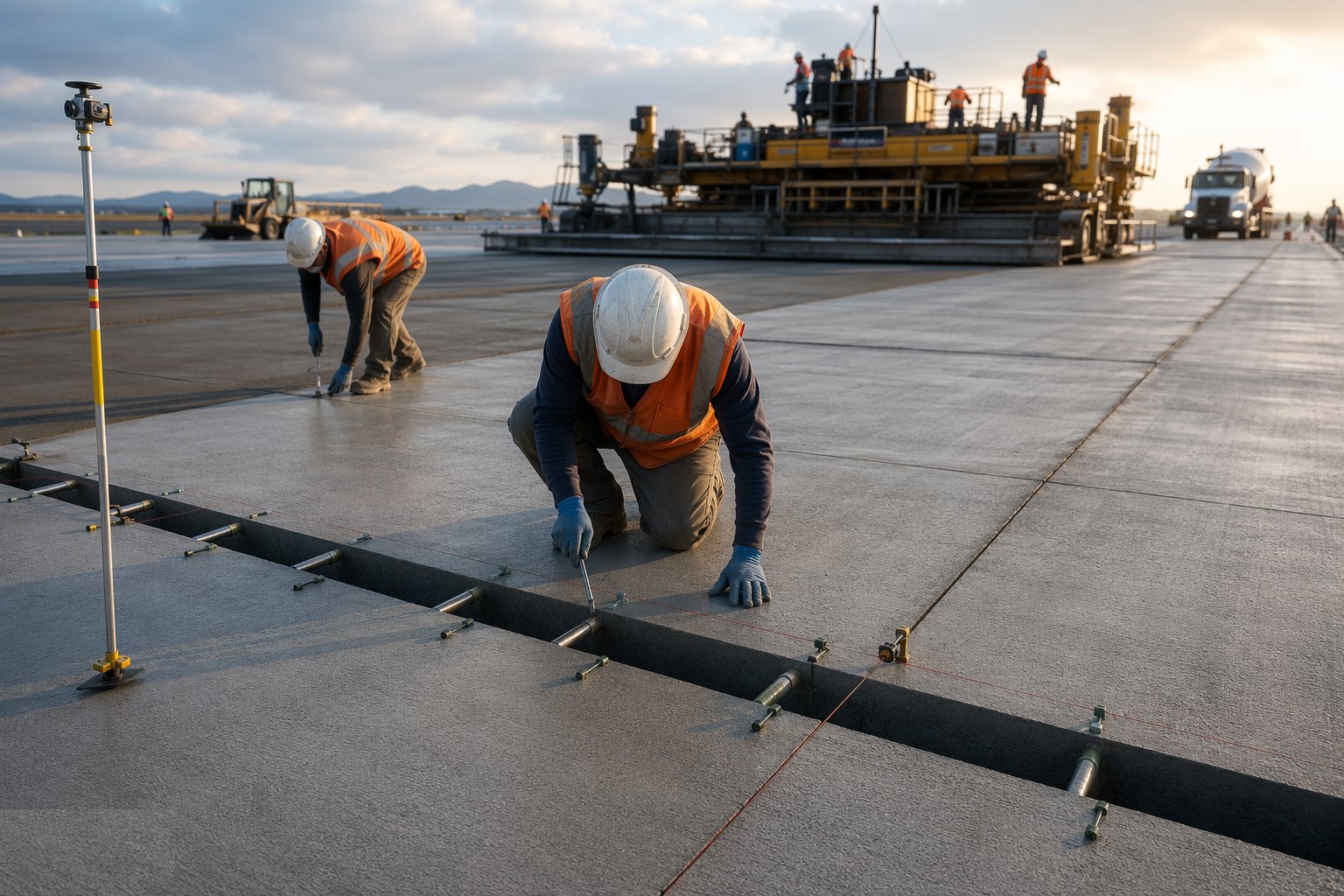 Form joints and crack control in rigid pavements — Runway & Taxiway Pavement Construction, step 4