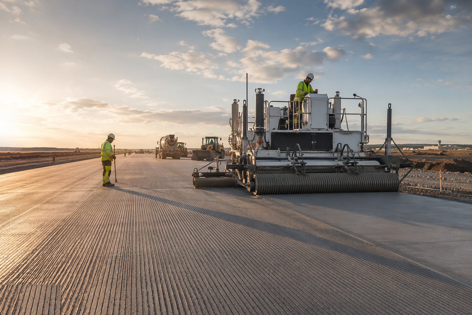 Texture, groove and cure the surface — Runway & Taxiway Pavement Construction, step 5