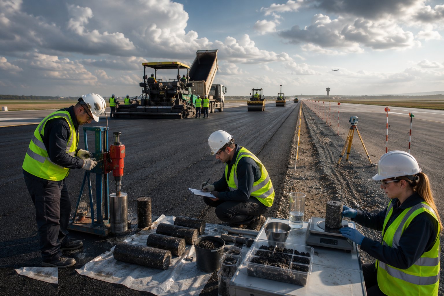 Run the aviation QA regime — Runway & Taxiway Pavement Construction, step 6