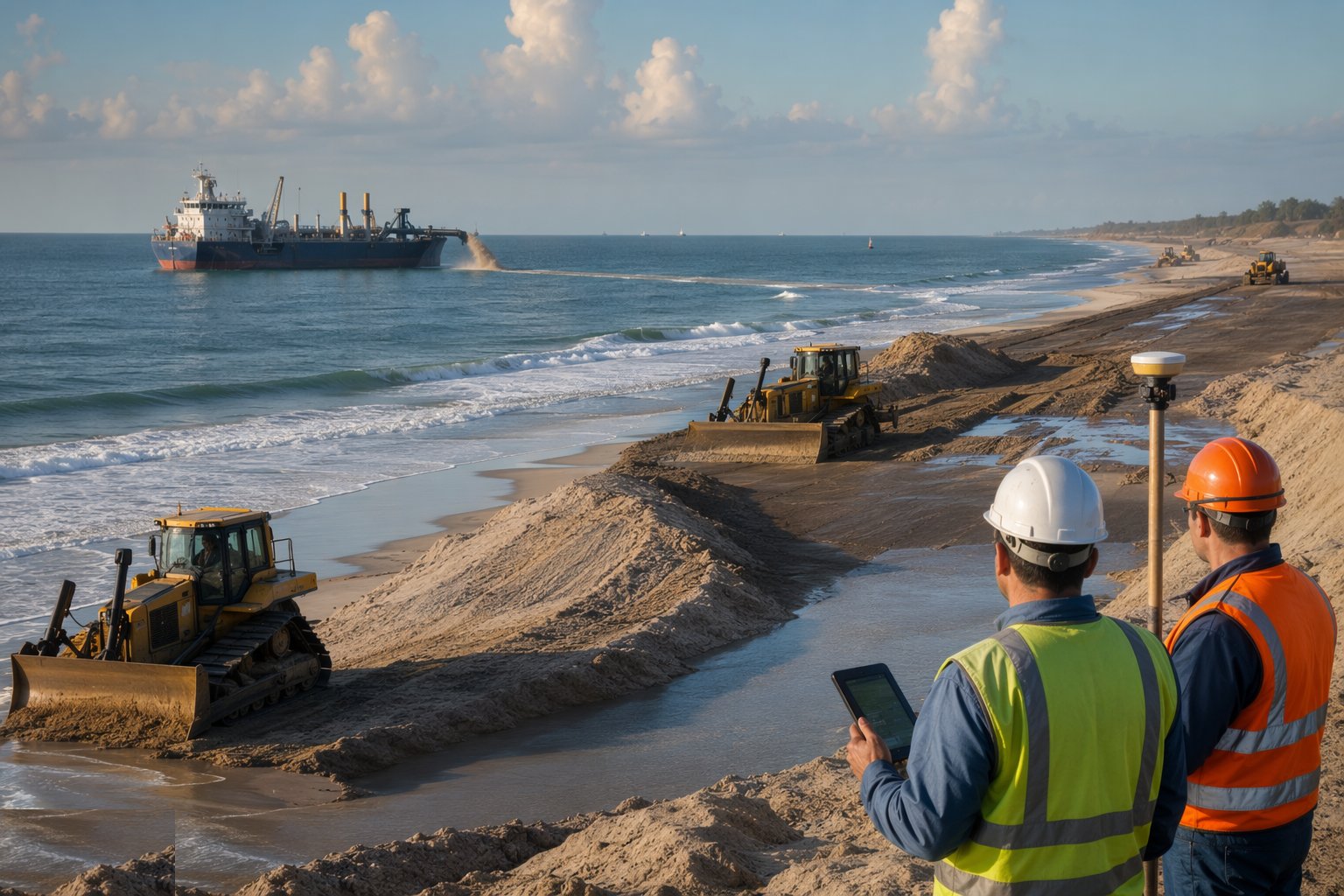 Verify the volumes and the profile — Beach Management & Nourishment, step 5