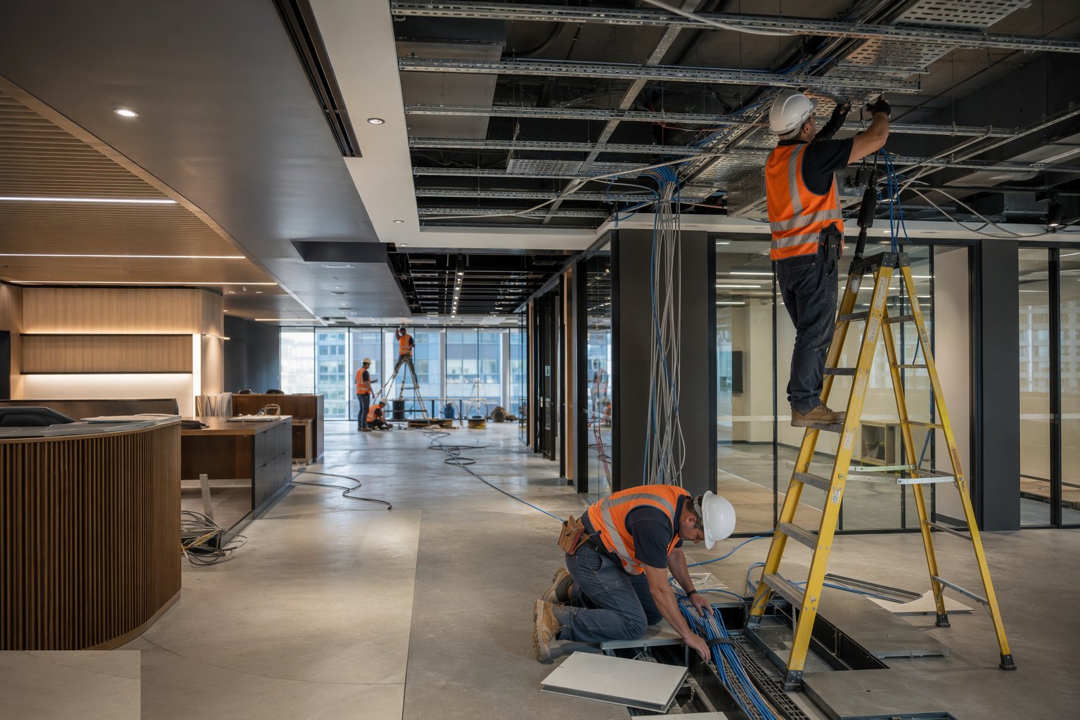 Install IT, AV and the tenant's systems — Cat B Fit-Out, step 6