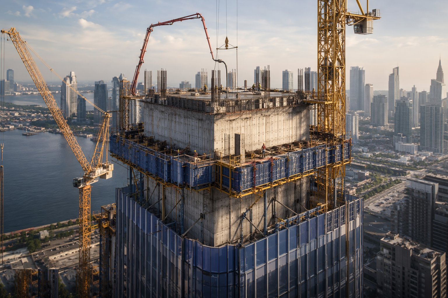 Finish the top of the core and dismantle — Core Construction — Slipform & Jumpform, step 7