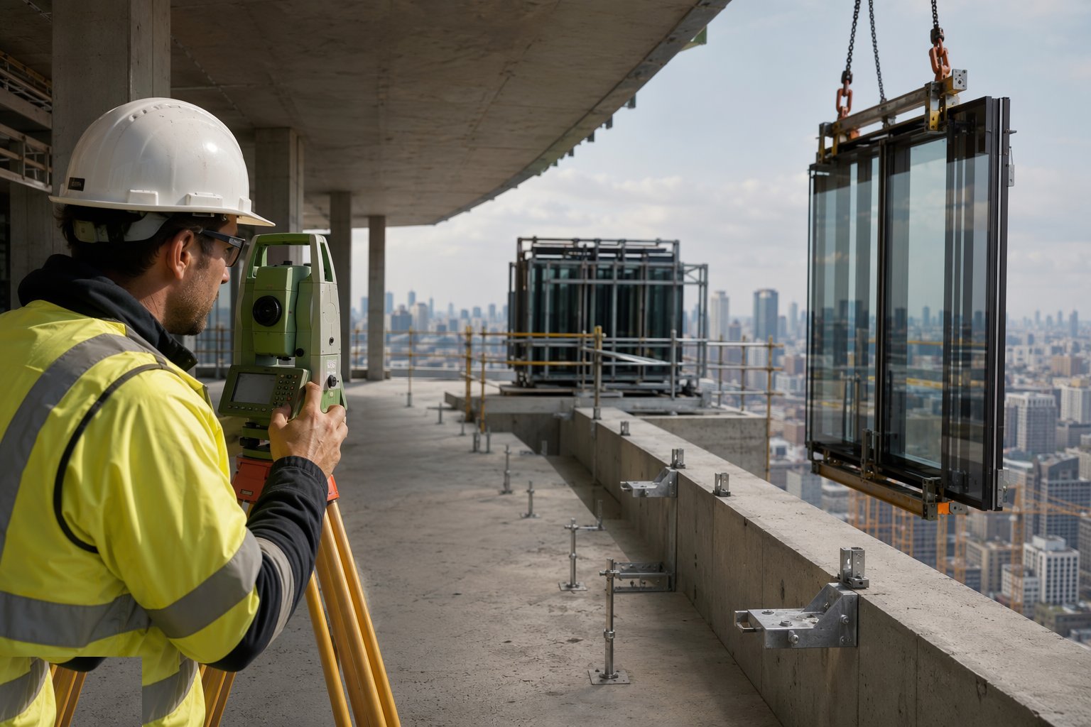 Survey the slab edges and design the brackets — Curtain Walling & Unitised Façades, step 1