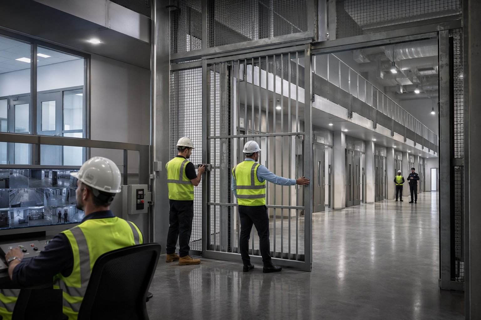 Commission the interlocks and door controls — Custodial Services & Secure Commissioning, step 4