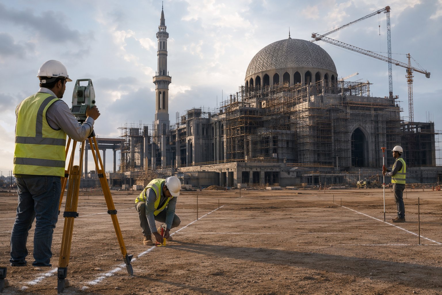 Fix the ritual geometry and the capacity plan — Places of Worship Construction, step 1