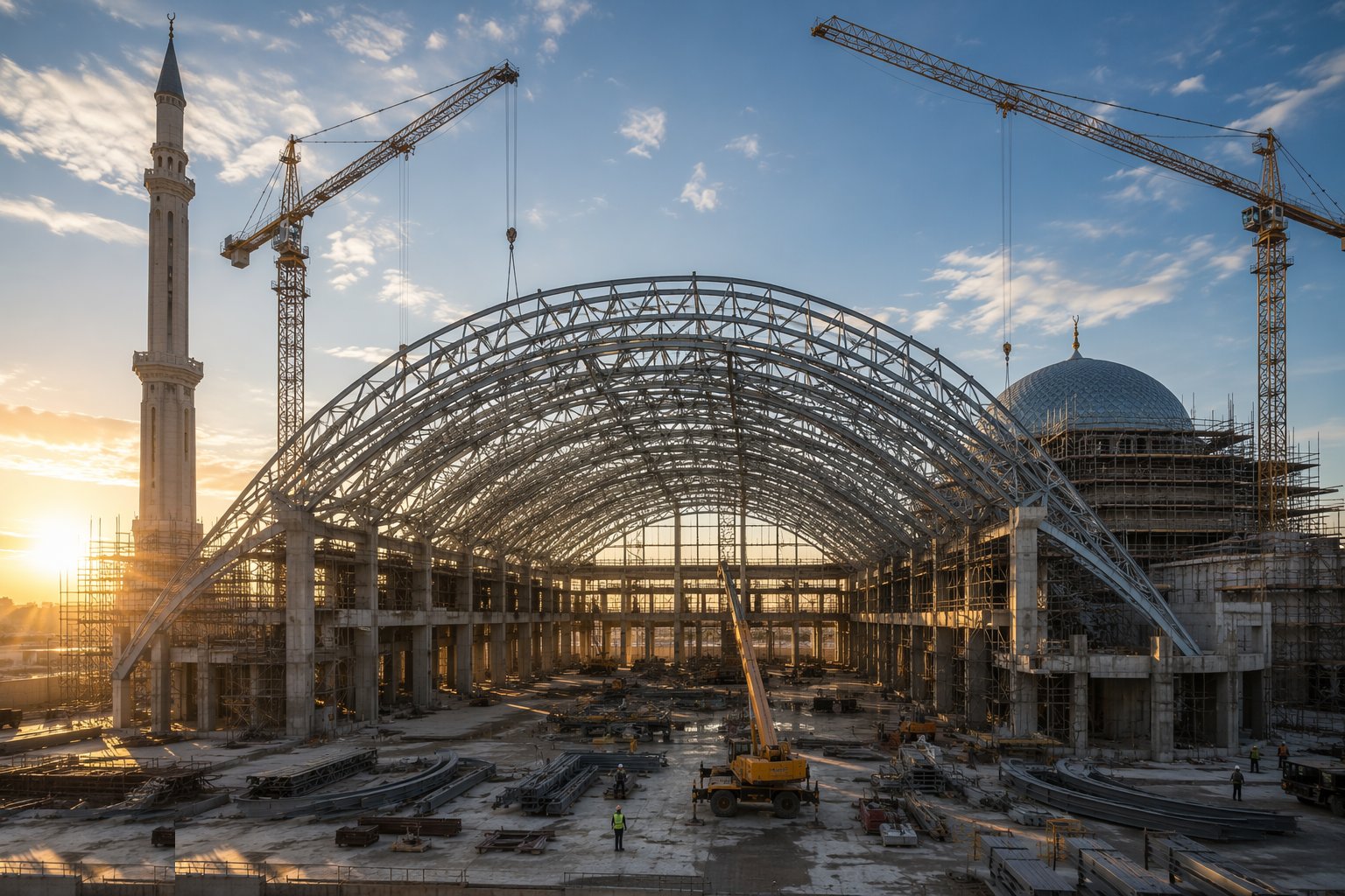 Build the long-span worship space — Places of Worship Construction, step 2