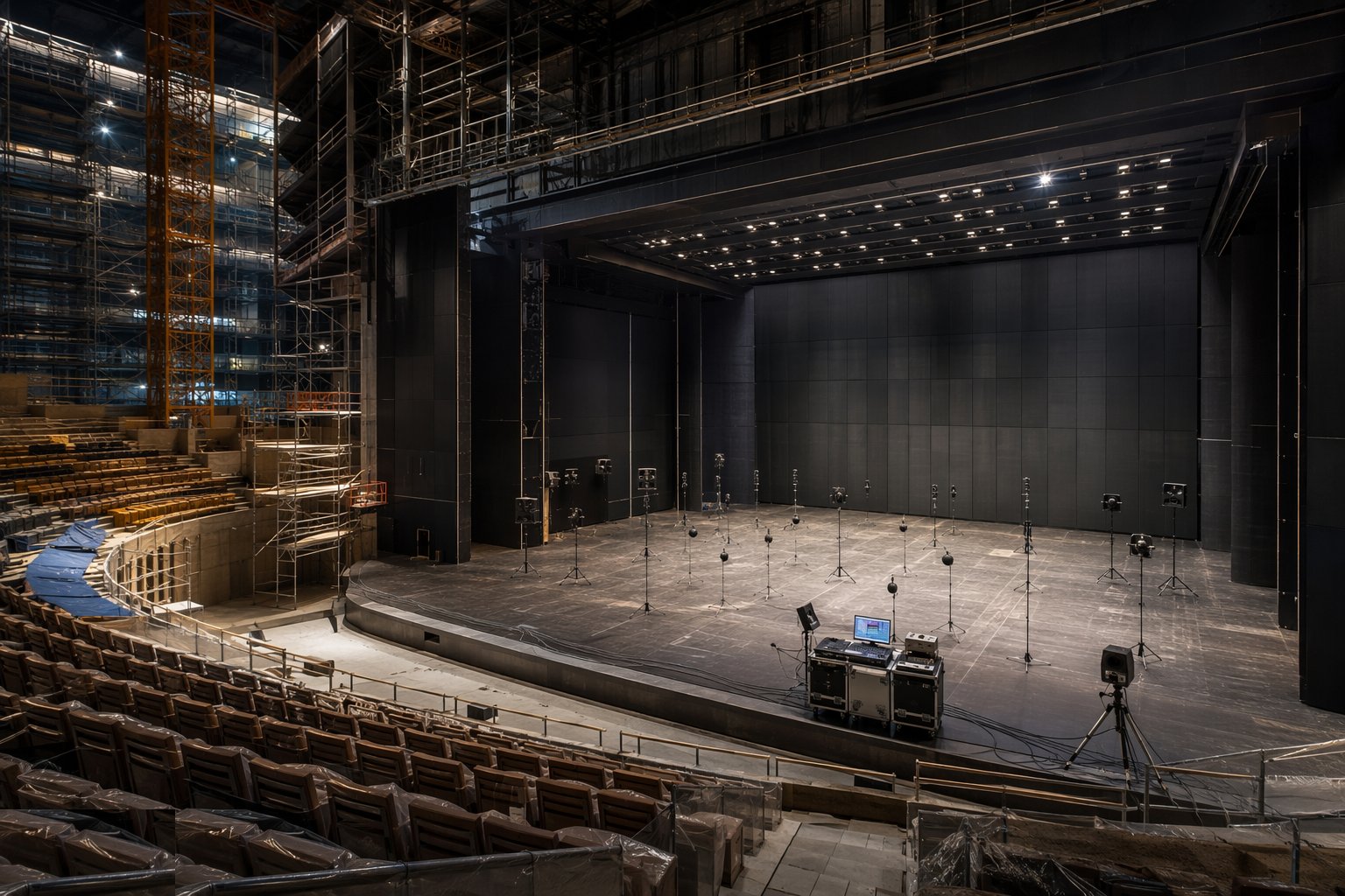 Tune the room and hand over to the opening — Theatres & Performance Space Construction, step 7