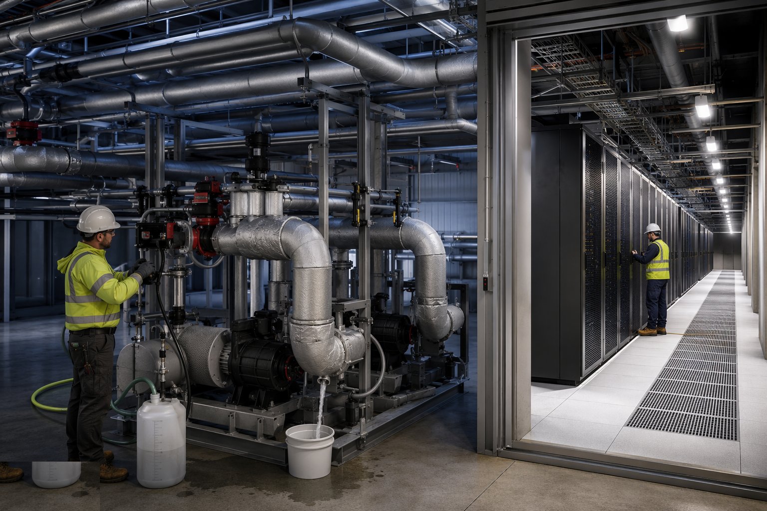 Flush, fill and treat the water loops — Cooling Systems, step 3