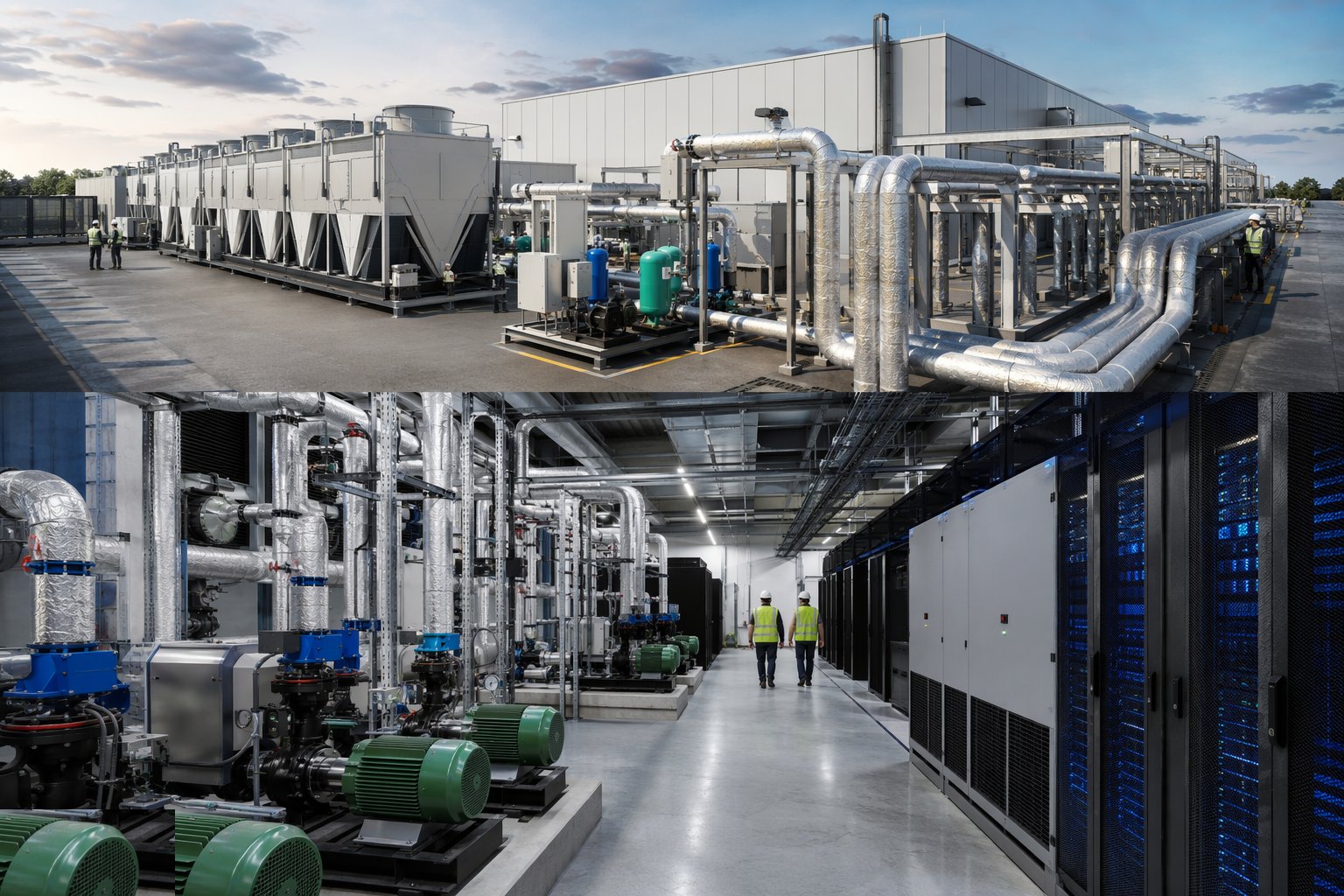 Install liquid cooling infrastructure where specified — Cooling Systems, step 5