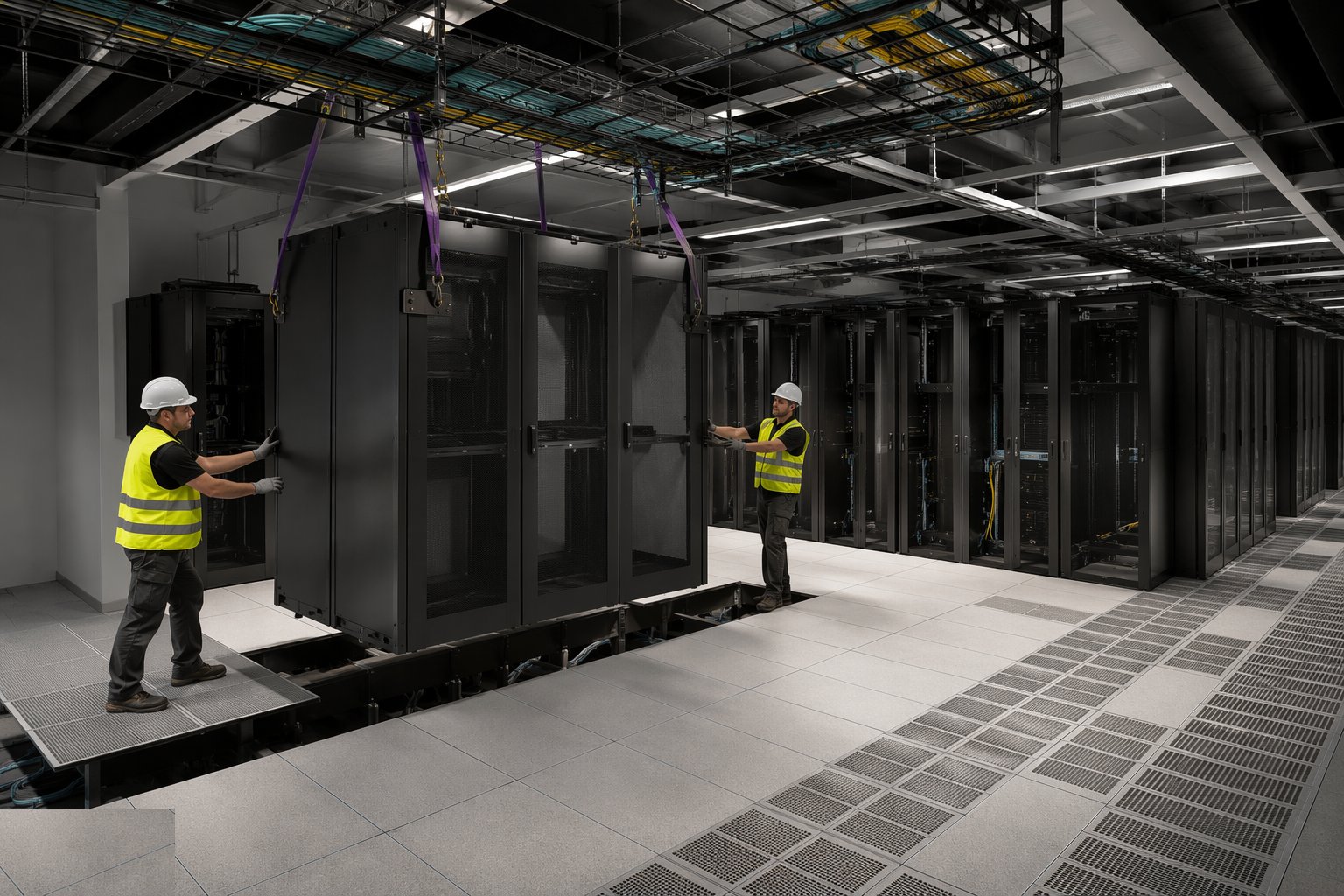 Set out the hall module — White-Space Fit-Out, step 1