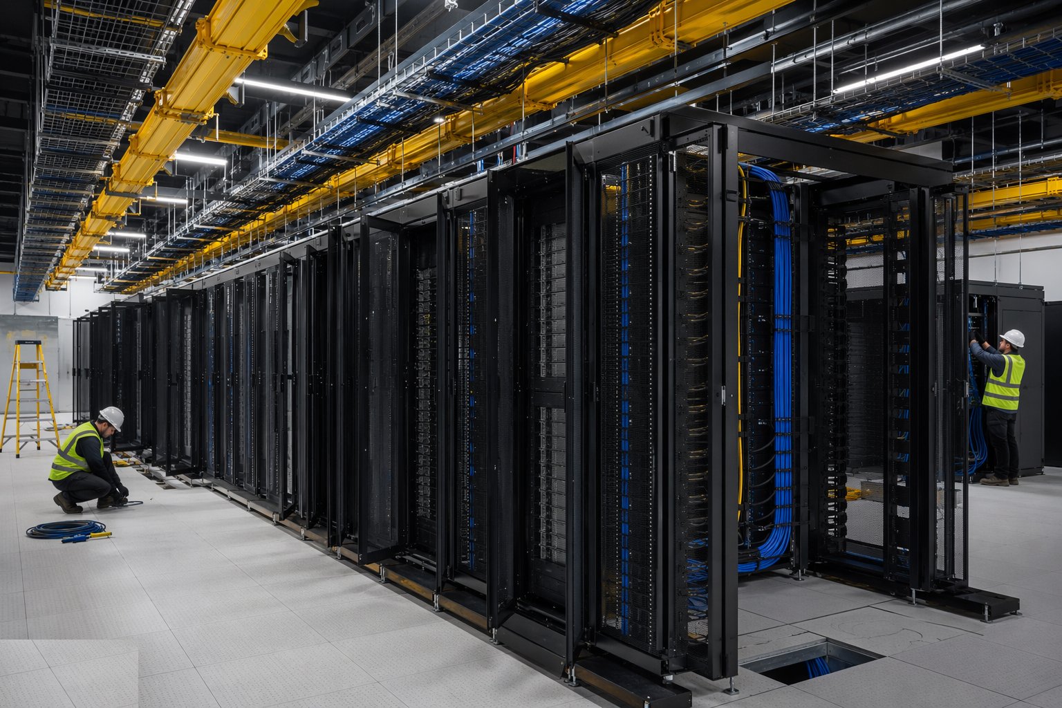 Install racks, containment and cabling — White-Space Fit-Out, step 4